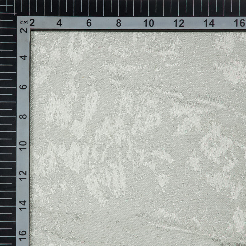 White Ethnic Jacquard Fabric
