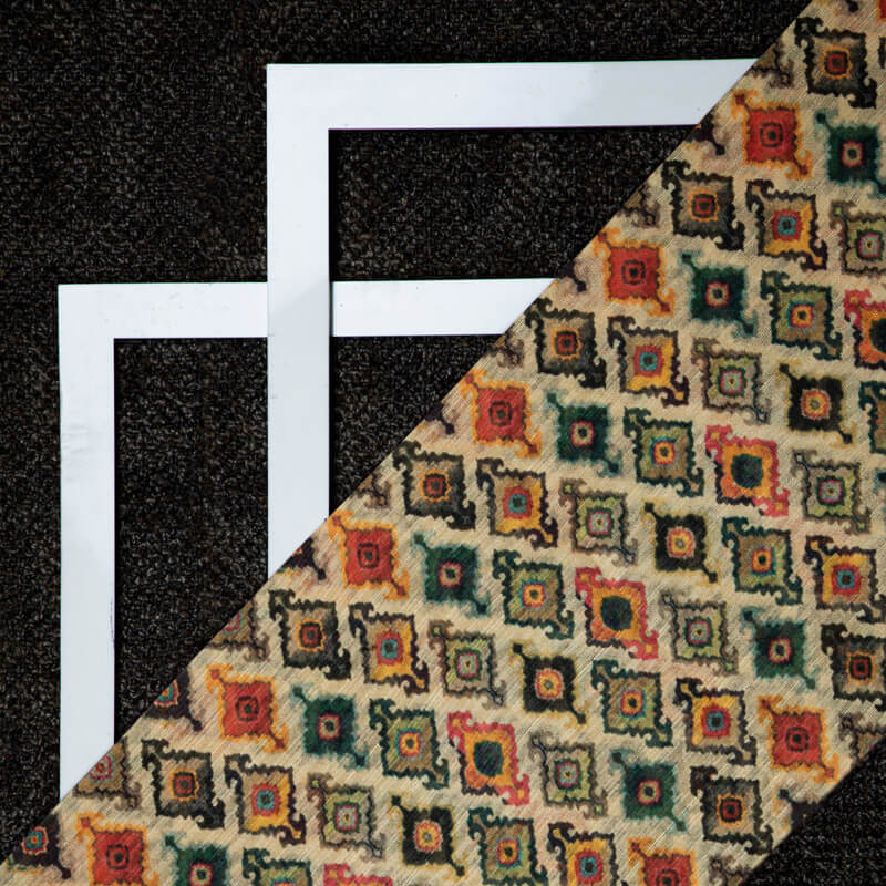 Trendy Ethnic Print On Mulburry Fabric
