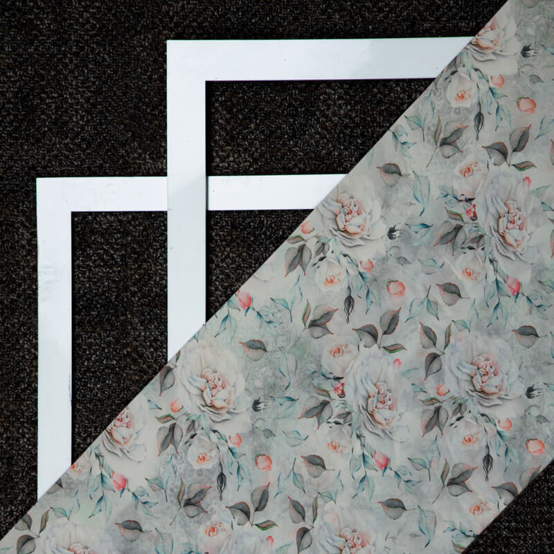 Silky Cotton Satin With Floral Print