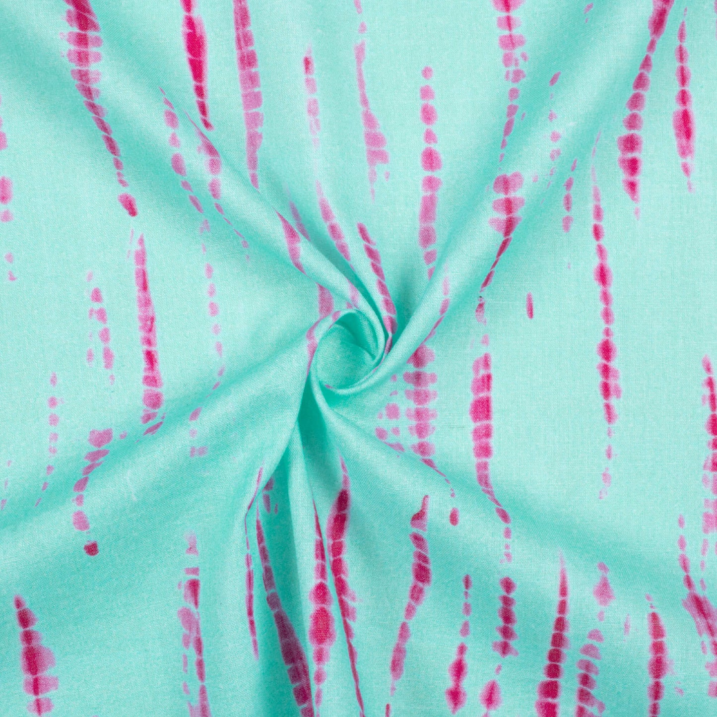 Sky Blue And Dark Pink Shiiborii Pattern Digital Print Cotton Cambric Fabric