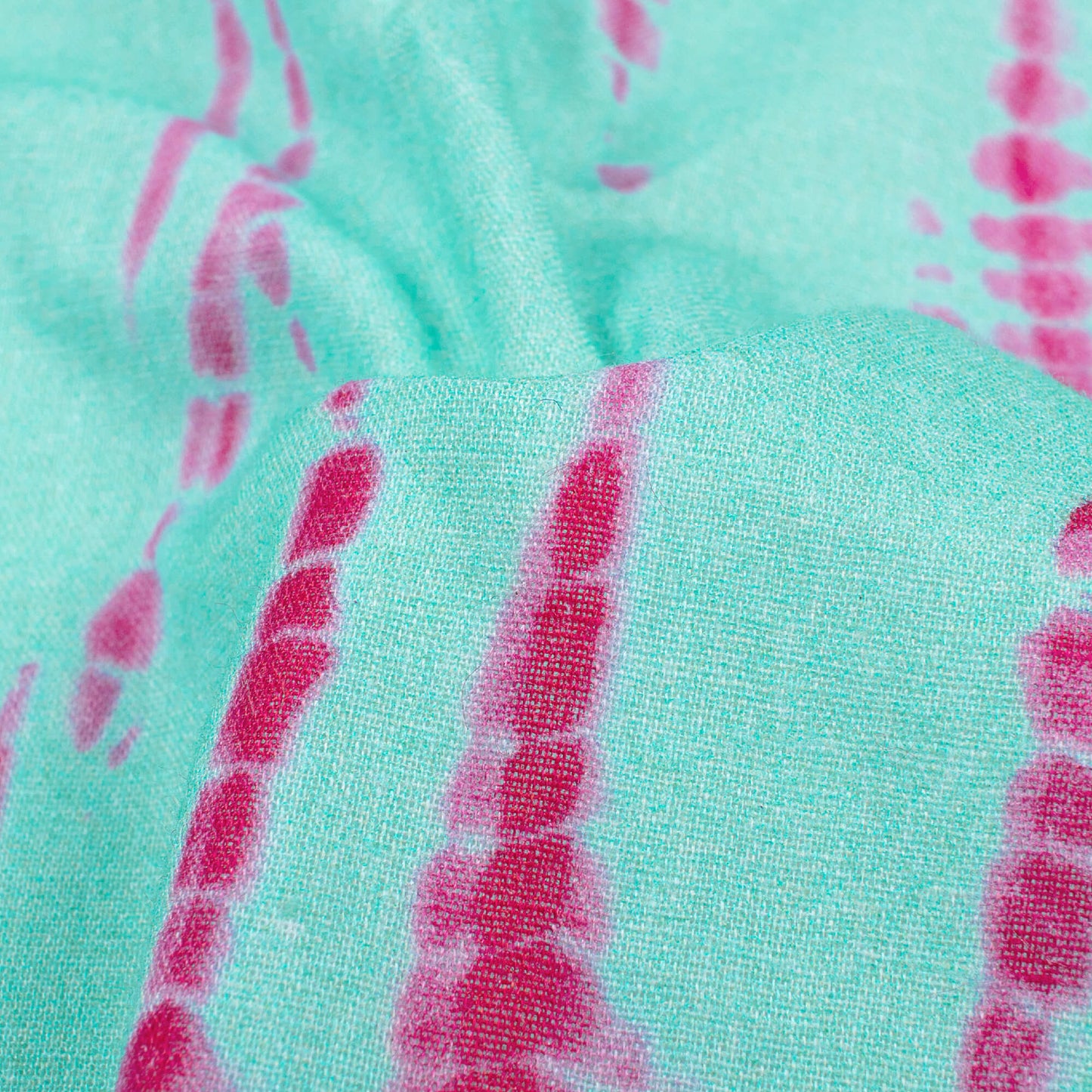 Sky Blue And Dark Pink Shiiborii Pattern Digital Print Cotton Cambric Fabric