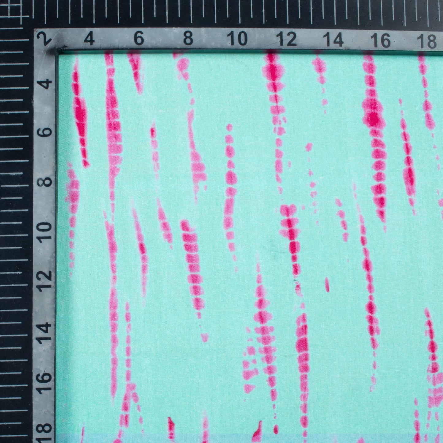 Sky Blue And Dark Pink Shiiborii Pattern Digital Print Cotton Cambric Fabric