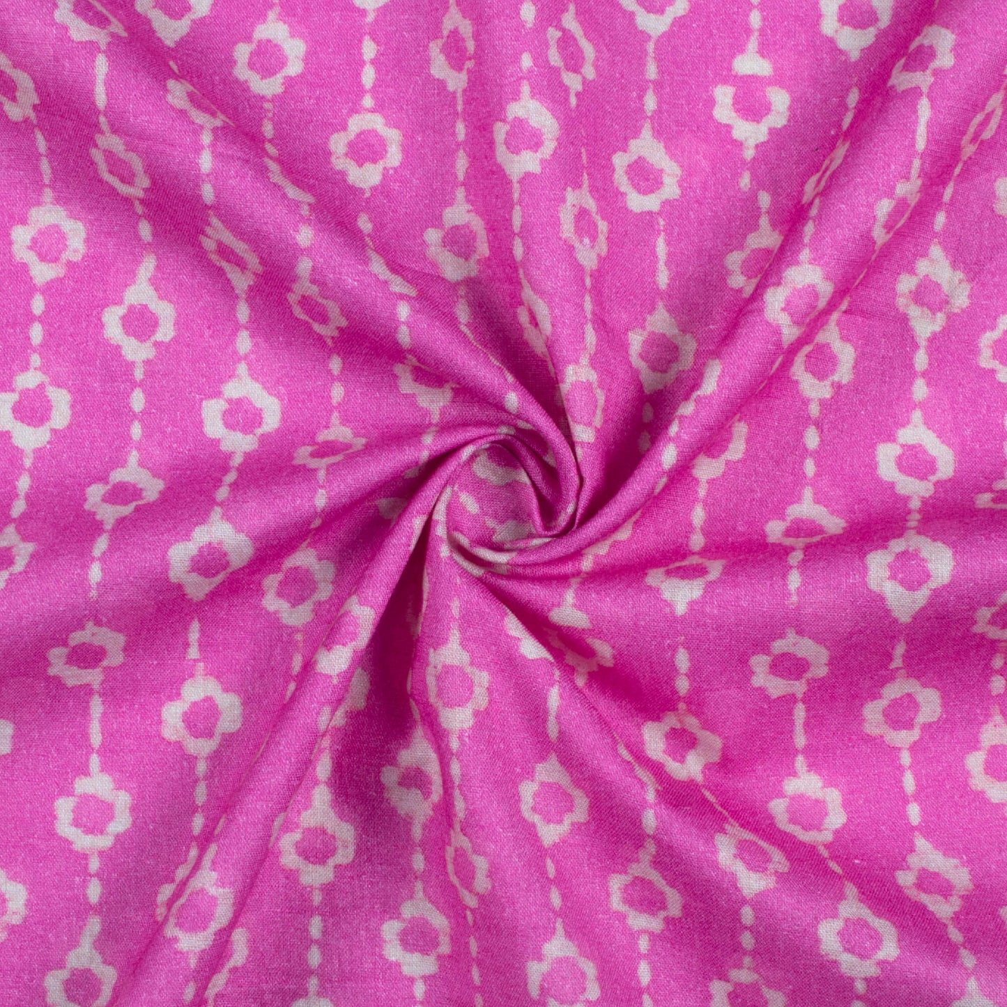 Ultra Pink And White Stripes Pattern Digital Print Cotton Cambric Fabric