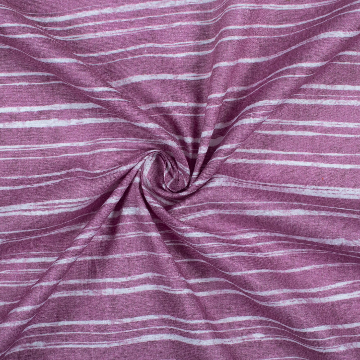 Lavender Purple And White Stripes Pattern Digital Print Cotton Cambric Fabric