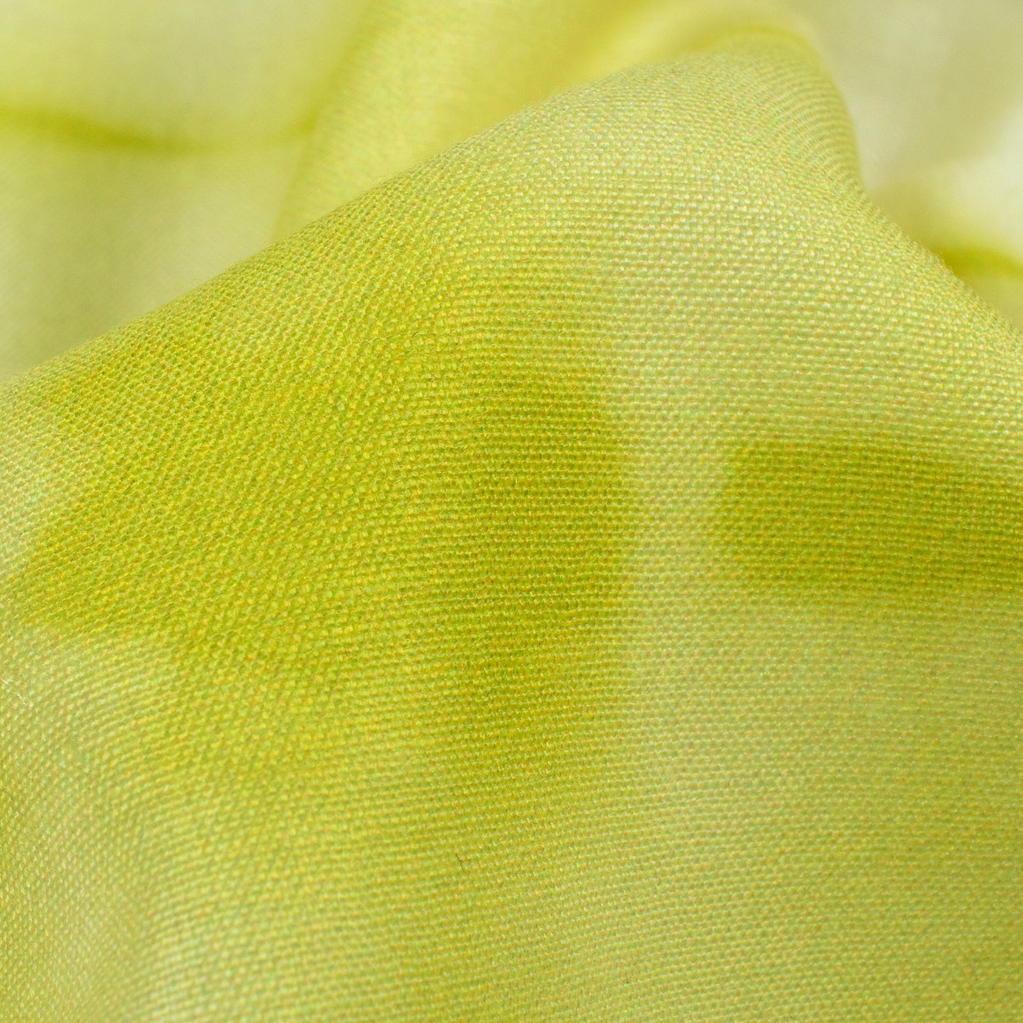 Lime Green Shiiborii Pattern Digital Print Muslin Fabric