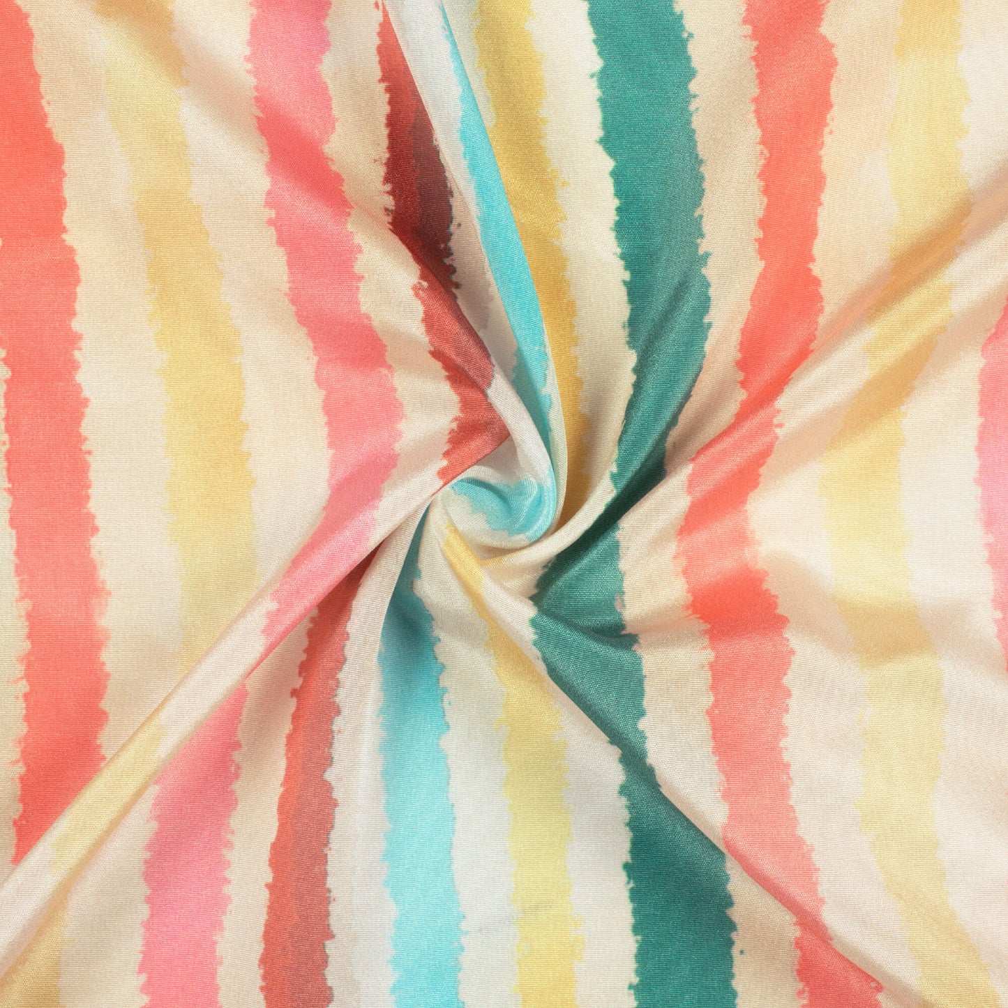 Mustard Yellow And Blush Red Shiiborii Pattern Digital Print Crepe Silk Fabric