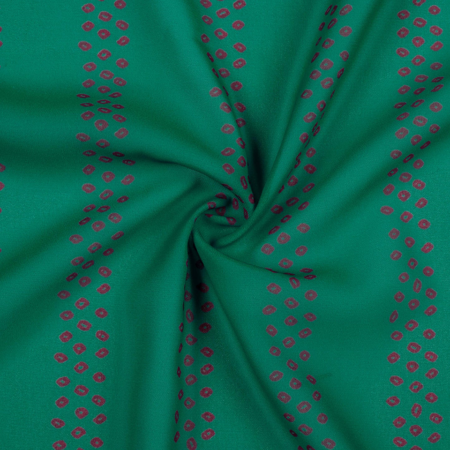 Sacremento Green And Red Stripes Pattern Digital Print Georgette Fabric