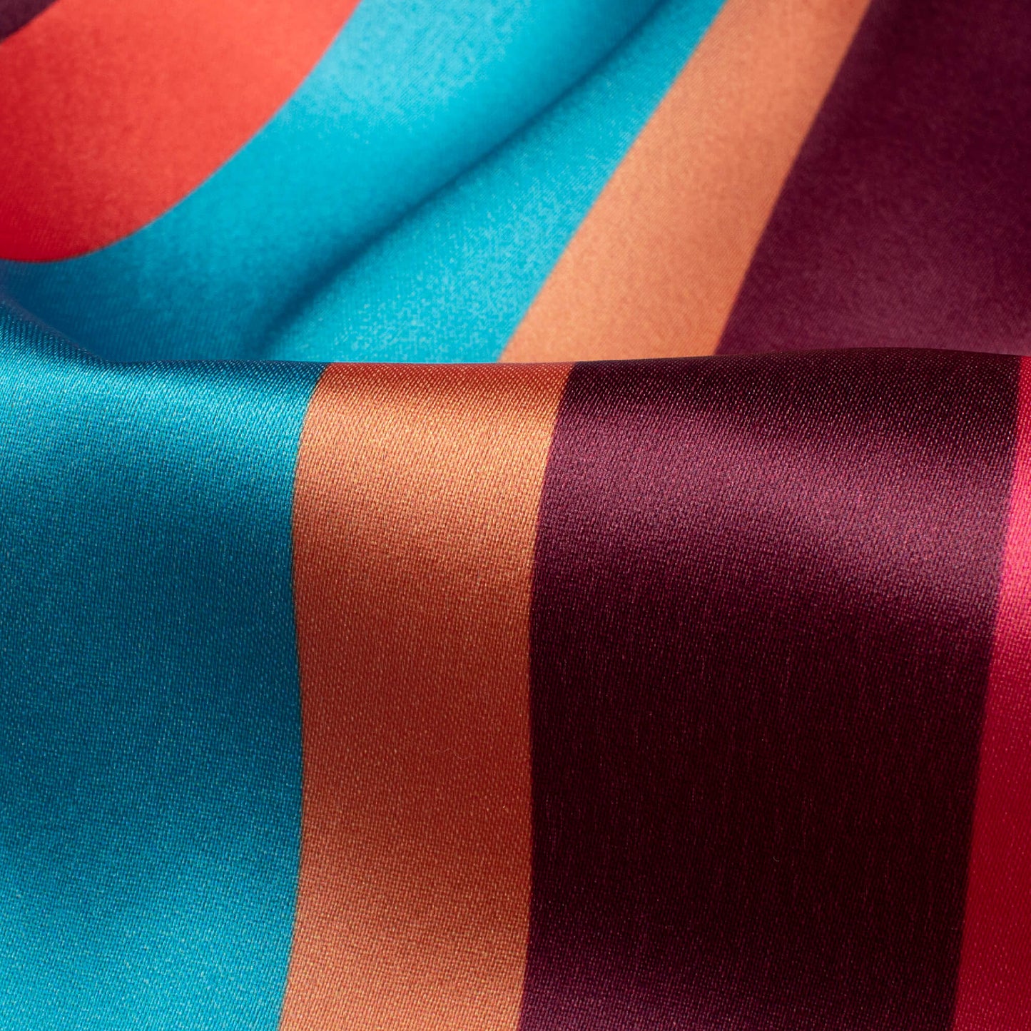 Multi-Color Stripes Pattern Digital Print Japan Satin Fabric
