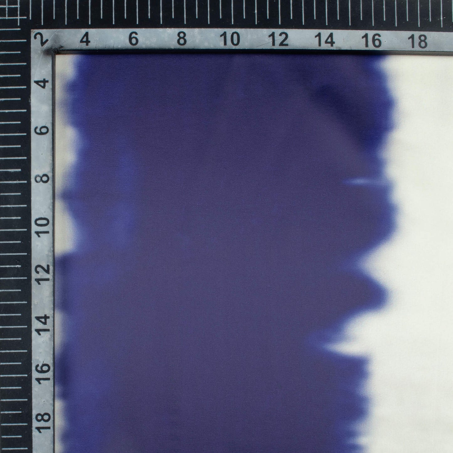 Navy Blue And White Stripes Pattern Digital Print Organza Satin Fabric