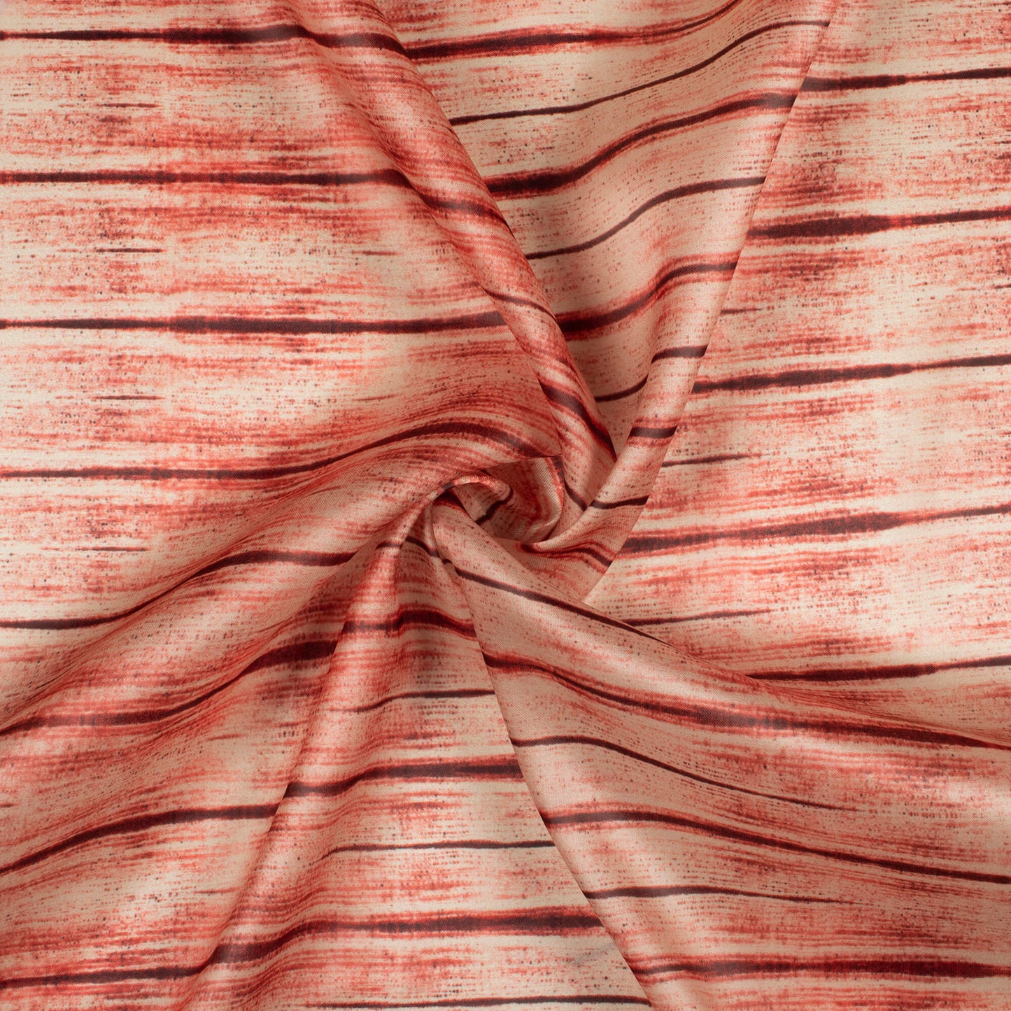 Mahogany Red And Black Abstract Pattern Digital Print Organza Satin Fabric