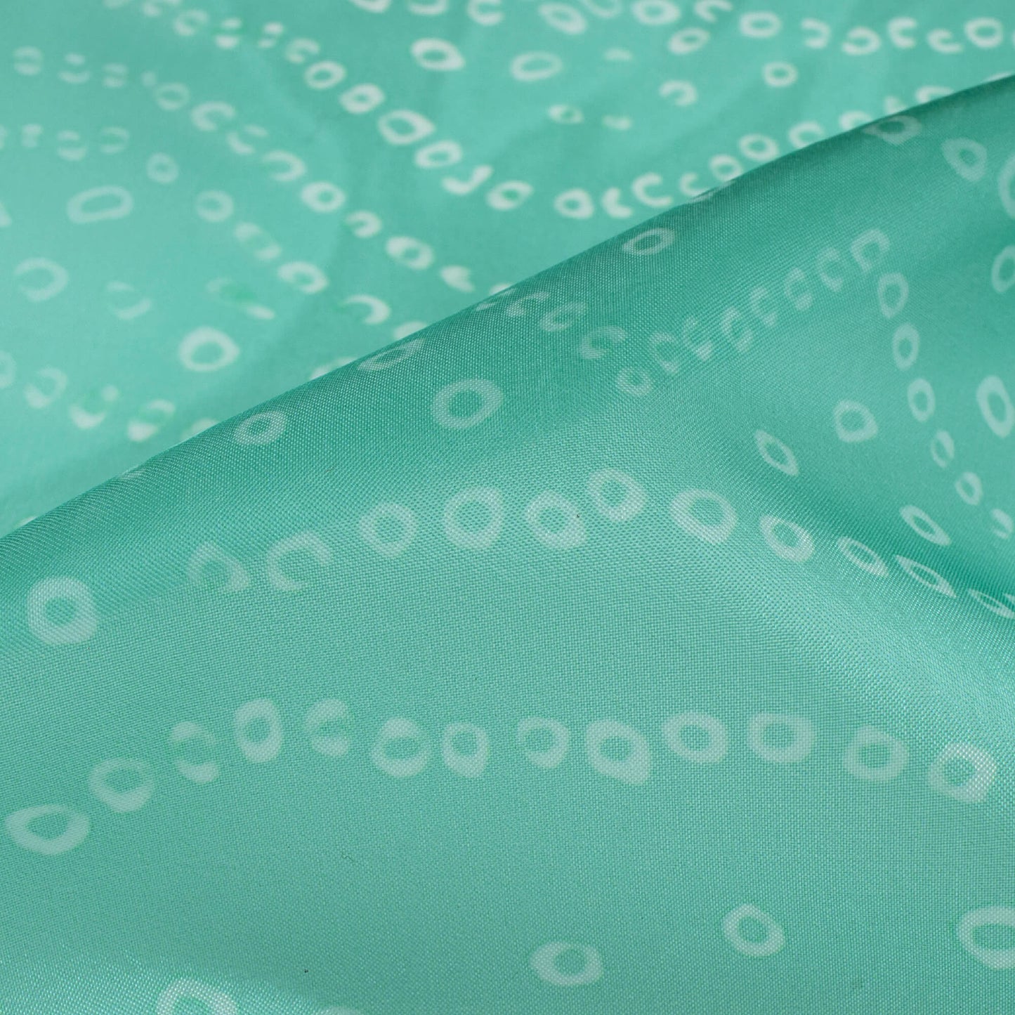 Mint Green Bandhanii Pattern Digital Print Organza Satin Fabric