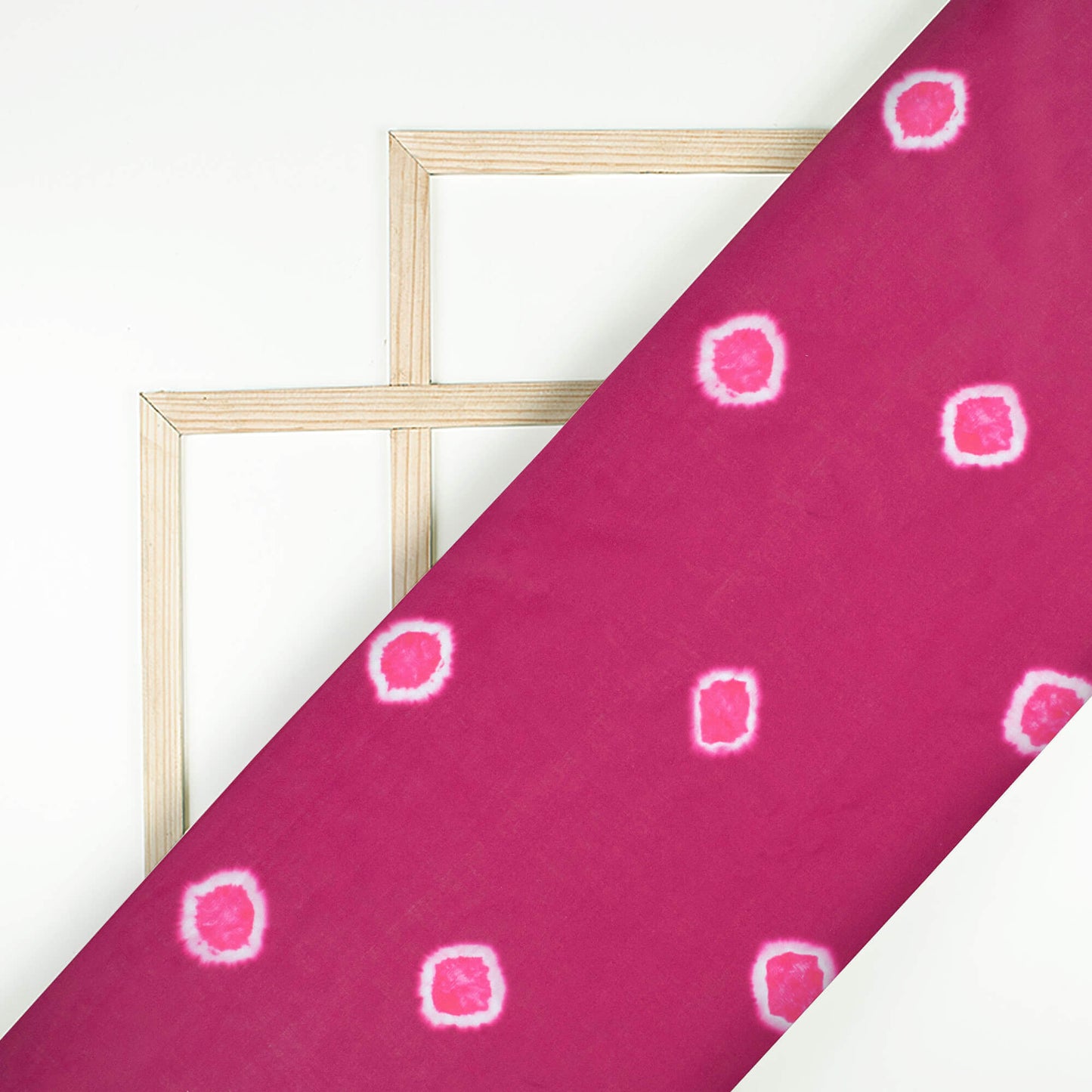 Magenta Purple And Pink Shiiborii Pattern Digital Print Poly Cambric Fabric