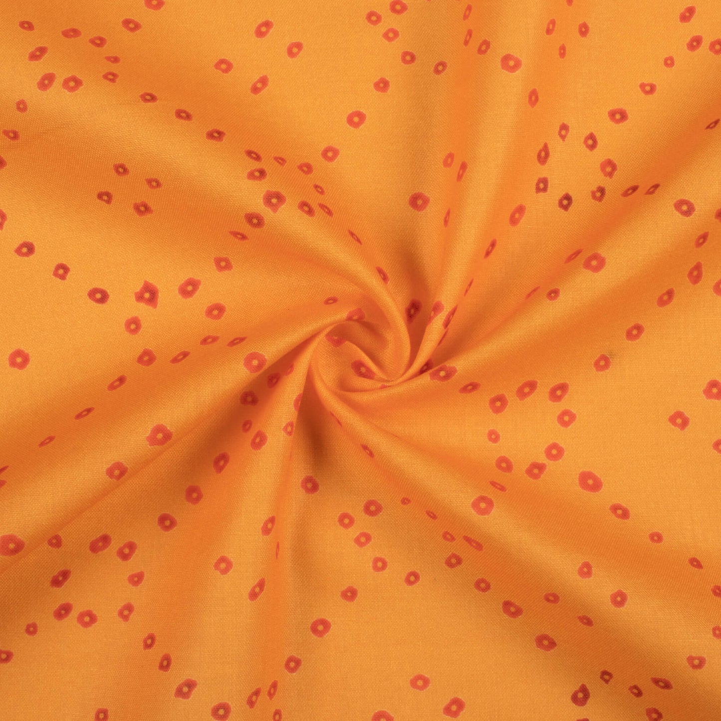 Apricot Orange And Dark Pink Bandhanii Pattern Digital Print Poly Cambric Fabric