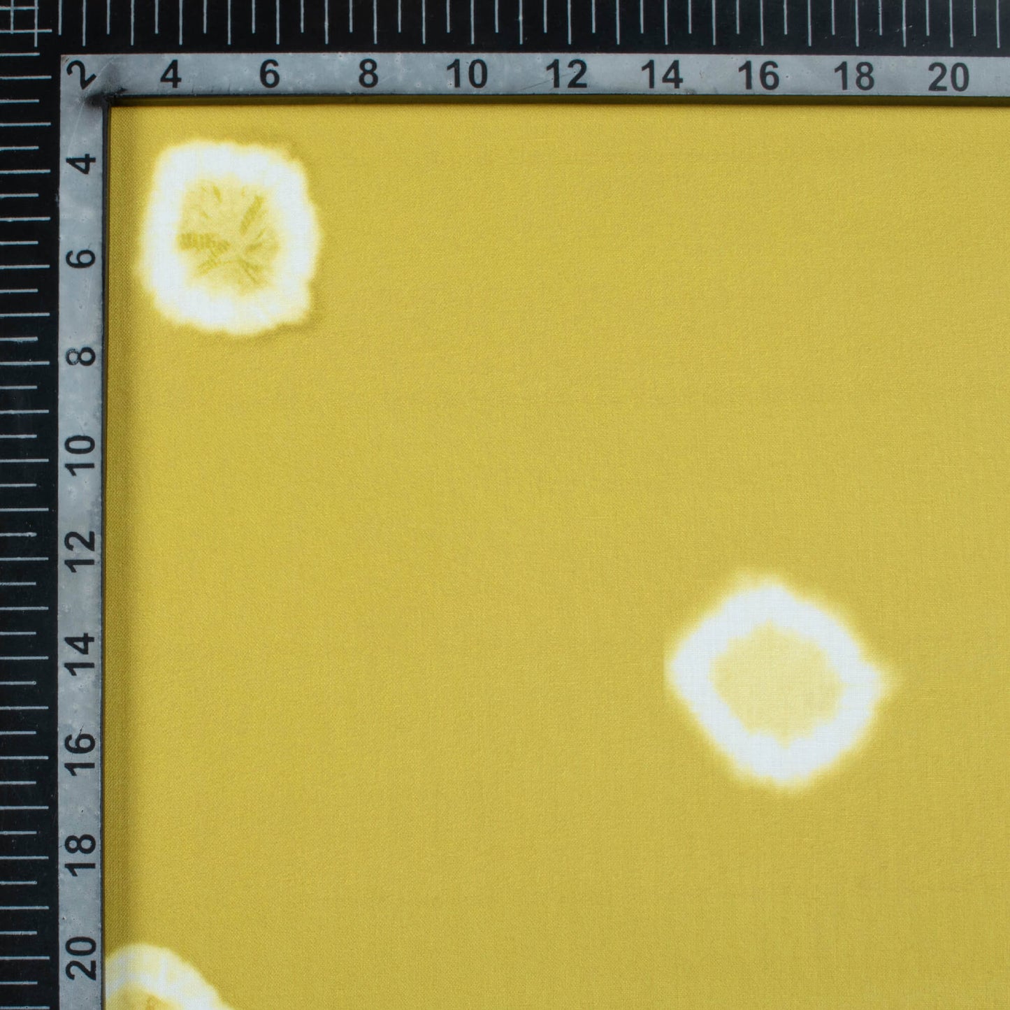 Olive Green And White Shiiborii Pattern Digital Print Poly Cambric Fabric