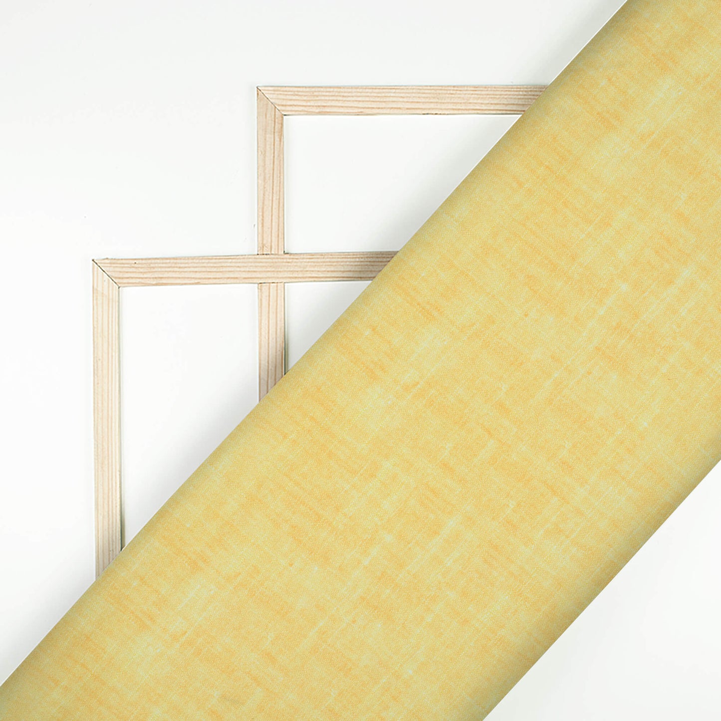 Flaxen Yellow Texture Pattern Digital Print Poly Cambric Fabric