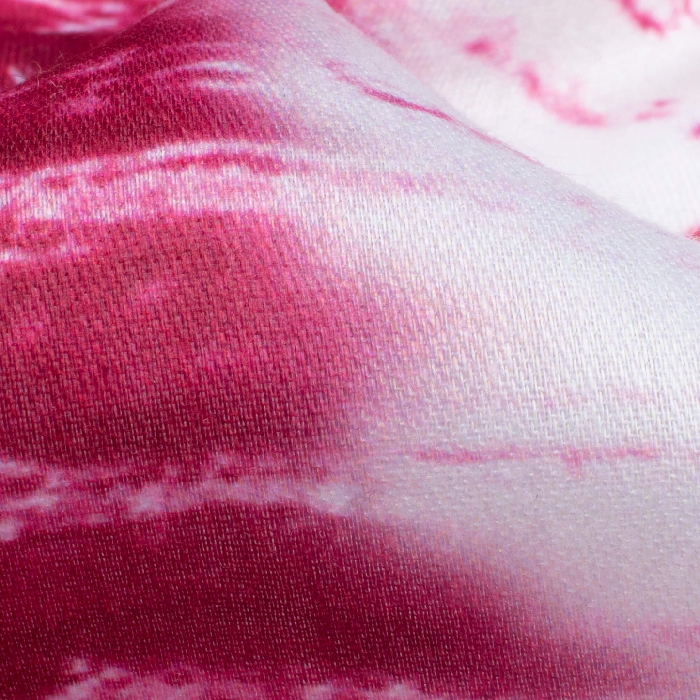 Magenta Purple And White Daman Pattern Digital Print Poly Glazed Cotton Fabric
