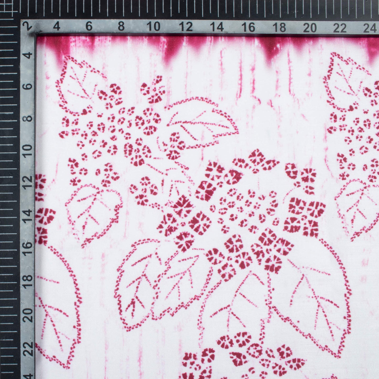 Magenta Purple And White Daman Pattern Digital Print Poly Glazed Cotton Fabric