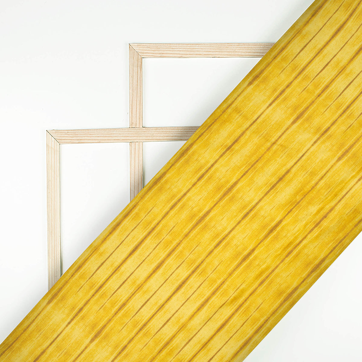 Bumblebee Yellow And Brown Texture Pattern Digital Print Poly Glazed Cotton Fabric