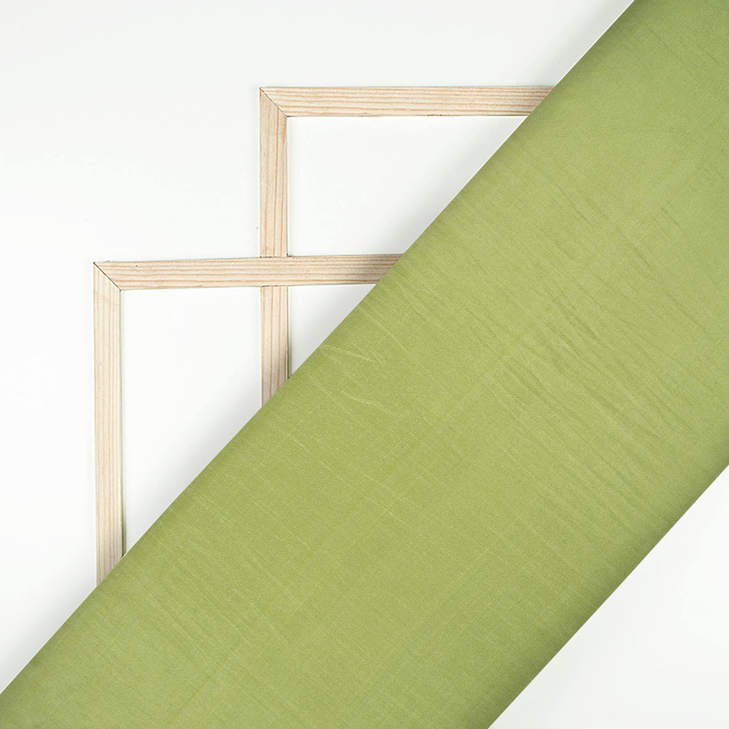 Moss Green Texture Pattern Digital Print Viscose Uppada Silk Fabric