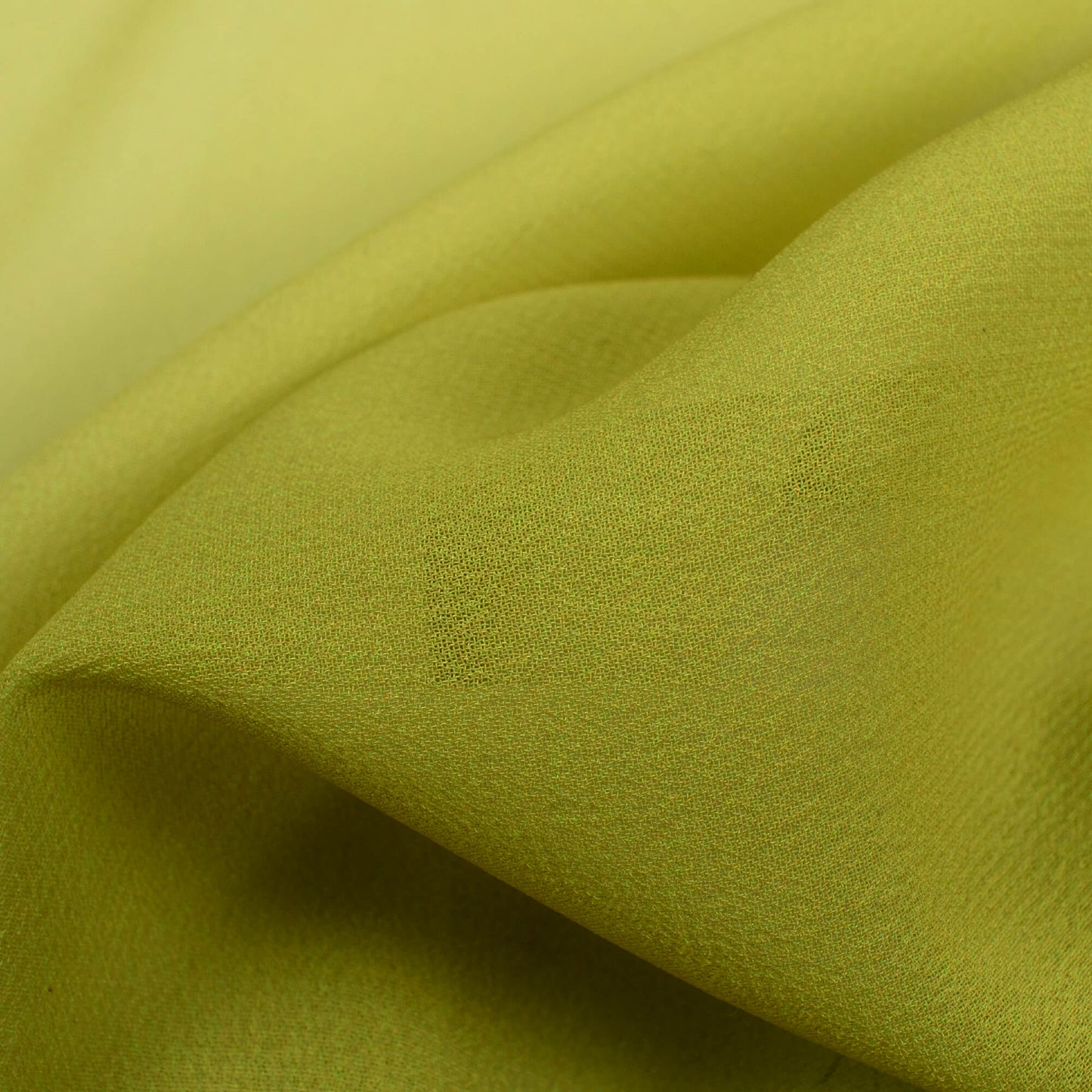 Olive Green And Lemon Yellow Ombre Pattern Digital Print Georgette Fabric