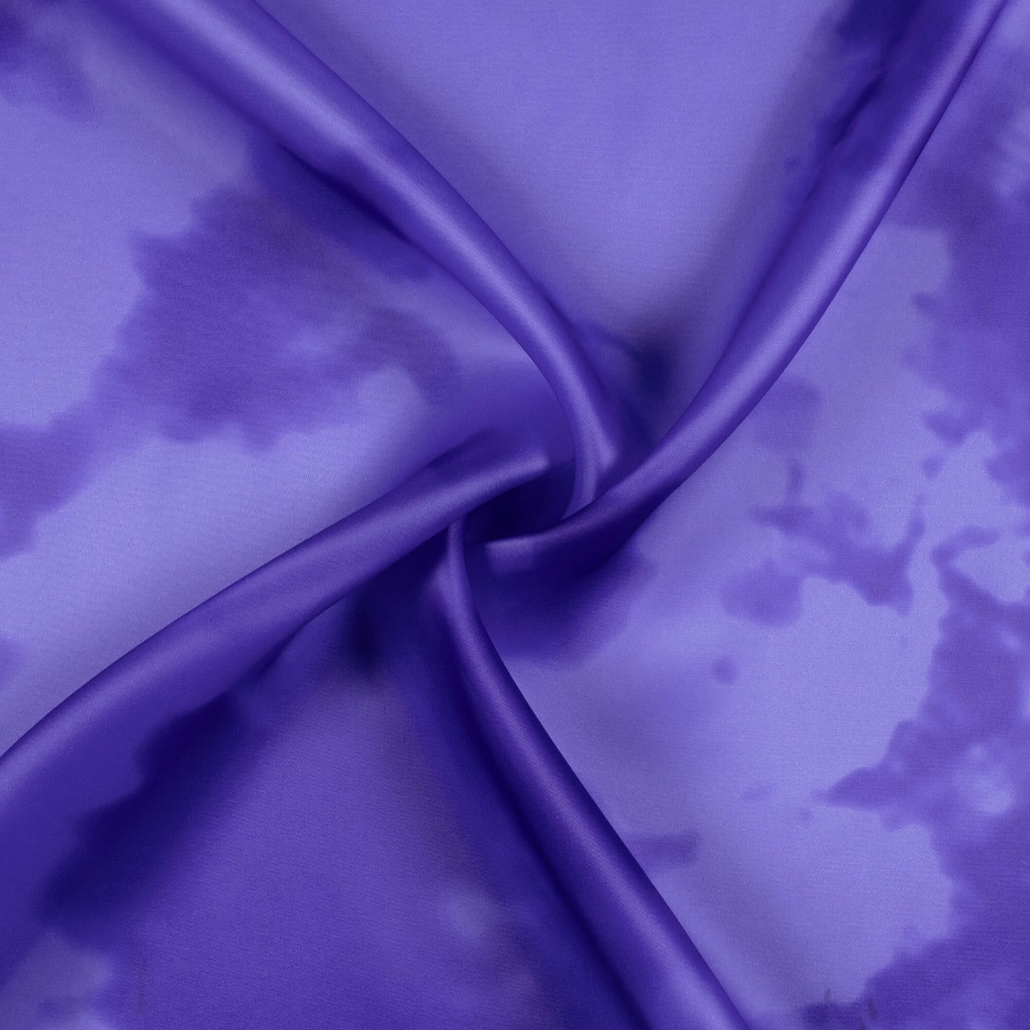 Very Peri Tye And Dye Pattern Digital Print Organza Satin Fabric