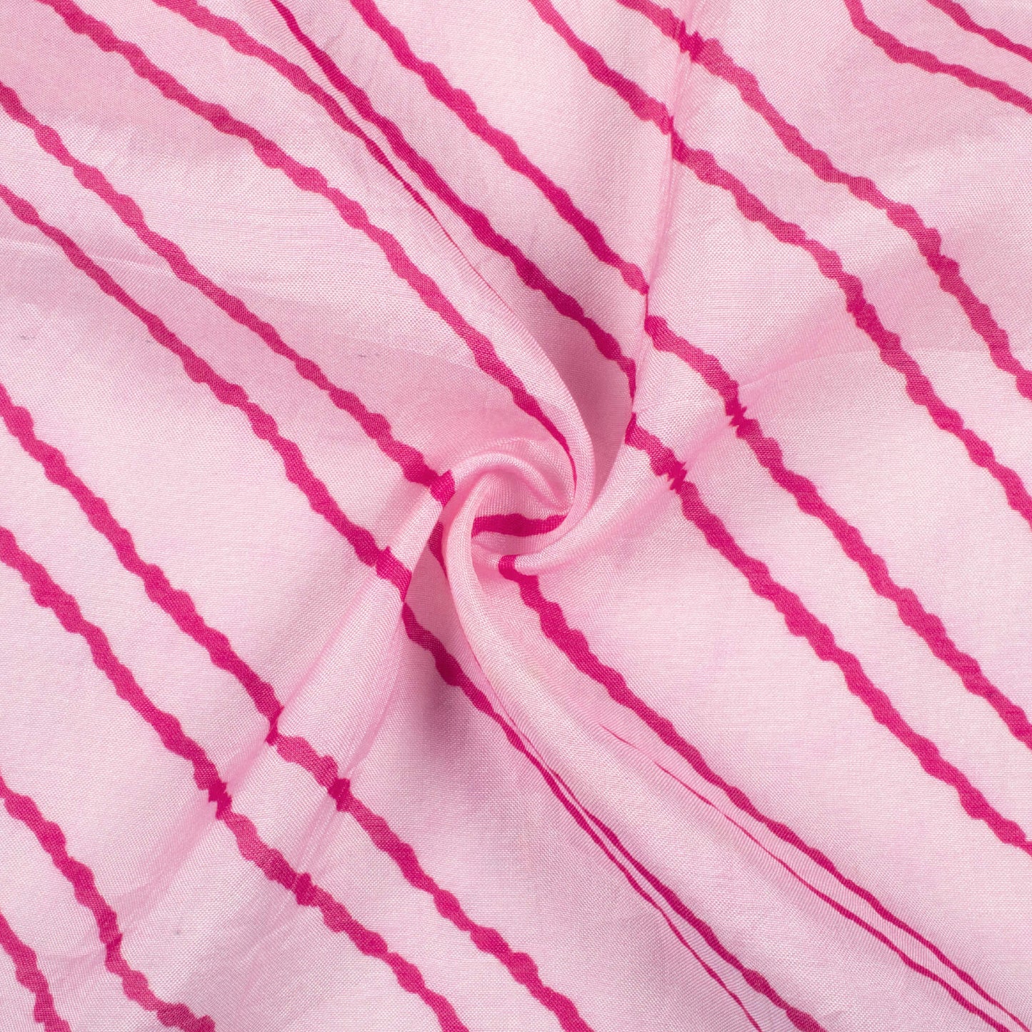 Pastel Pink And Magenta Purple Leheriya Pattern Digital Print Viscose Muslin Fabric