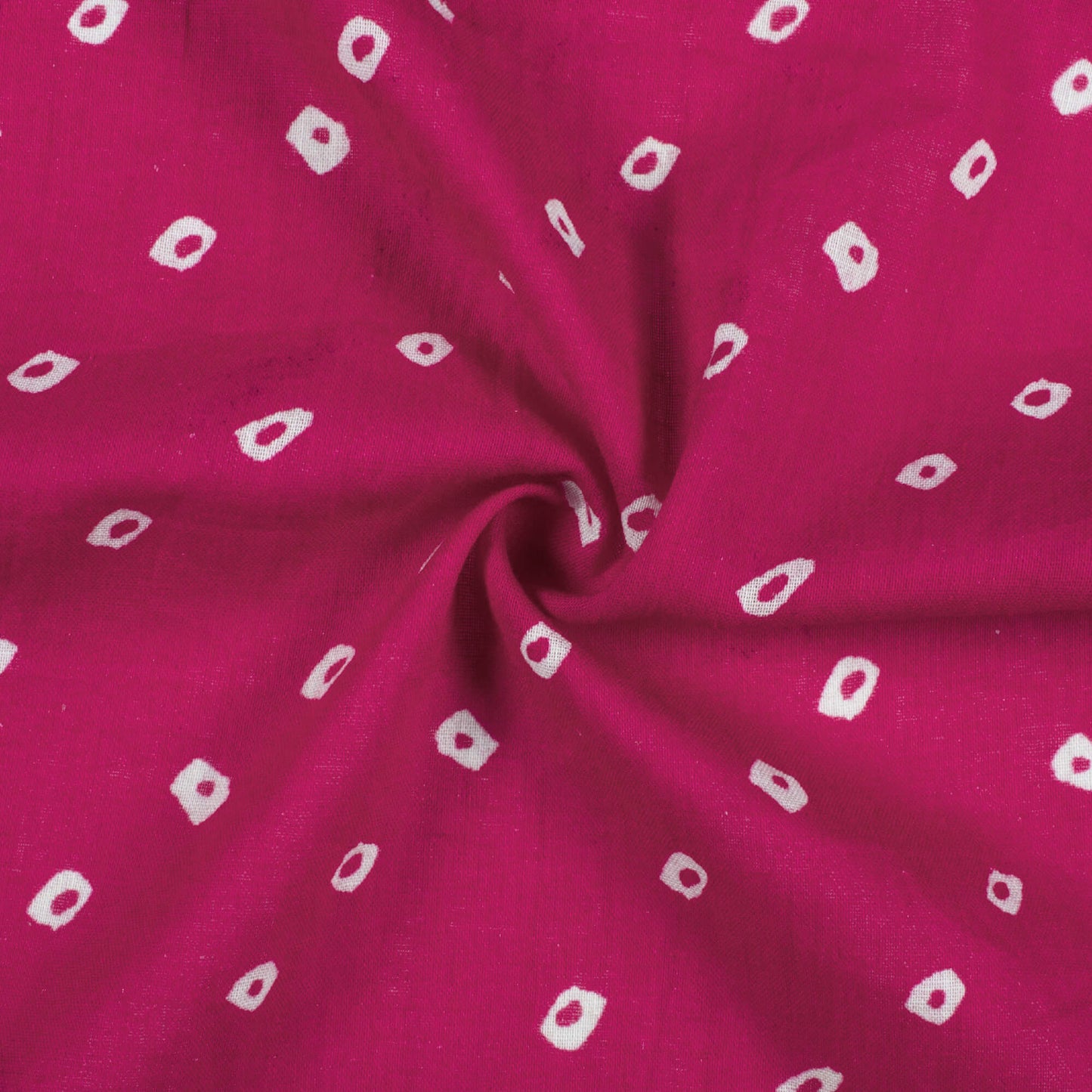 Mulberry Purple And White Bandhani Pattern Digital Print Pure Cotton Mulmul Fabric