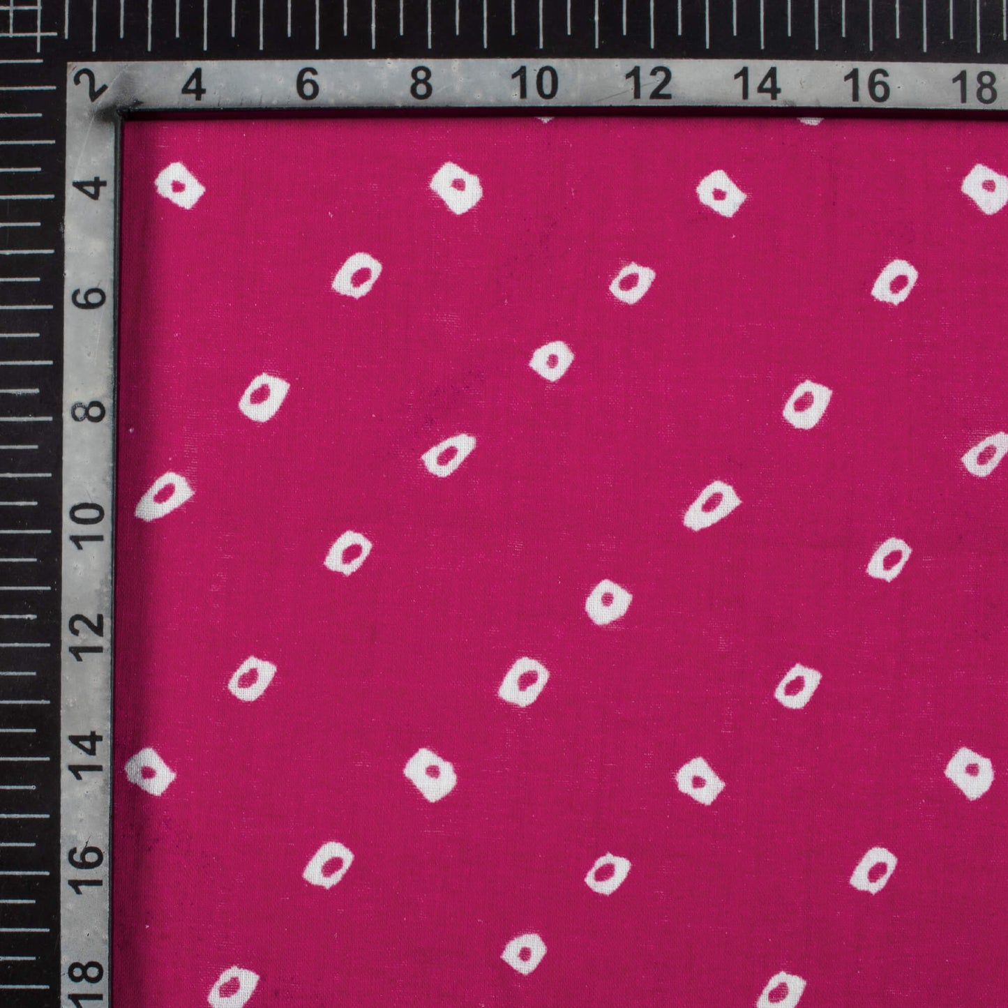 Mulberry Purple And White Bandhanii Pattern Digital Print Pure Cotton Mulmul Fabric