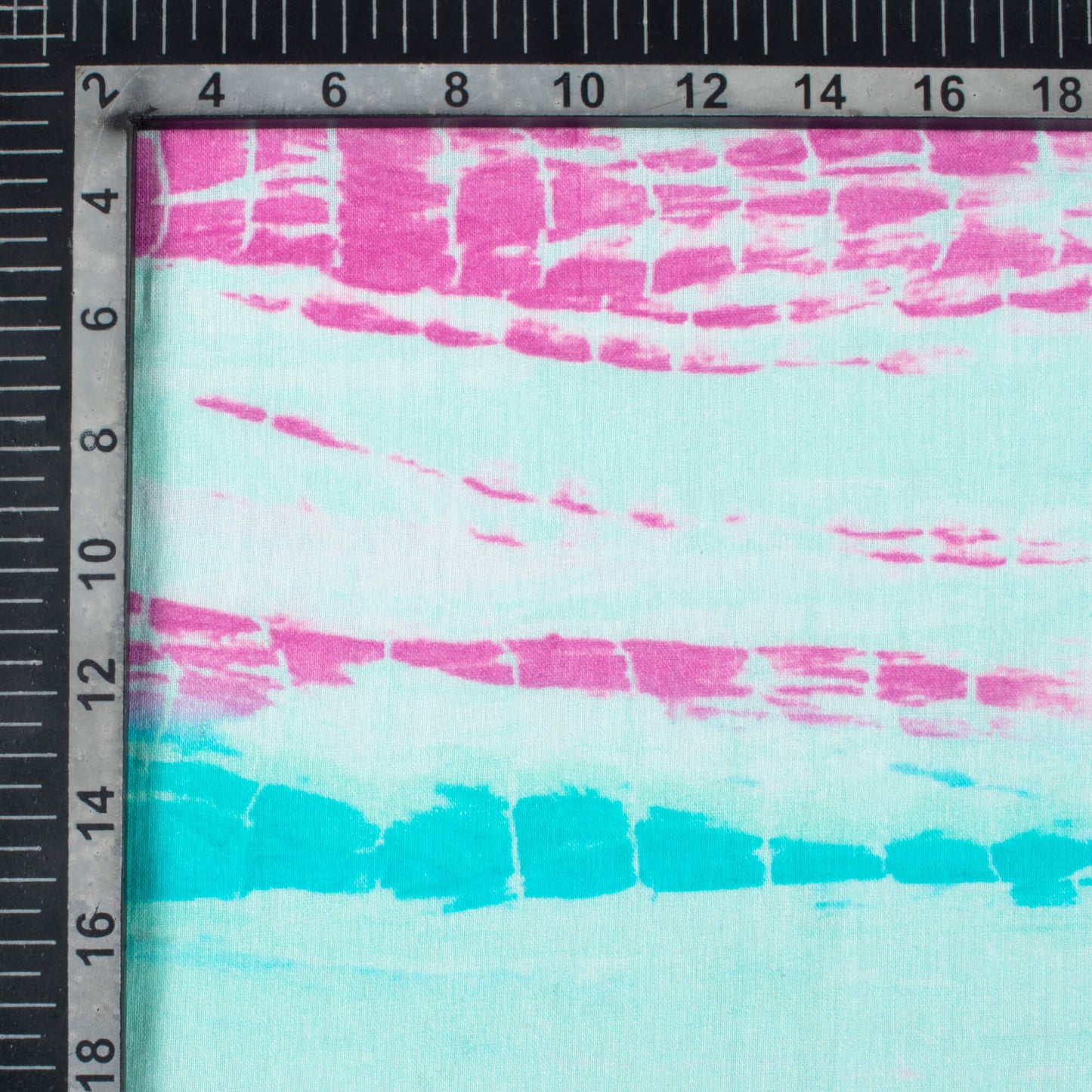 Baby Blue And Mulberry Purple Shiiborii Pattern Digital Print Pure Cotton Mulmul Fabric