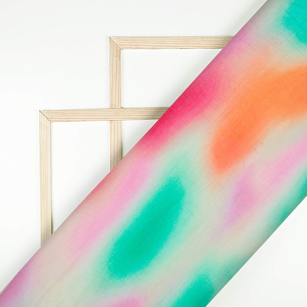 Multi-Color Tye And Dye Pattern Digital Print Pure Cotton Mulmul Fabric