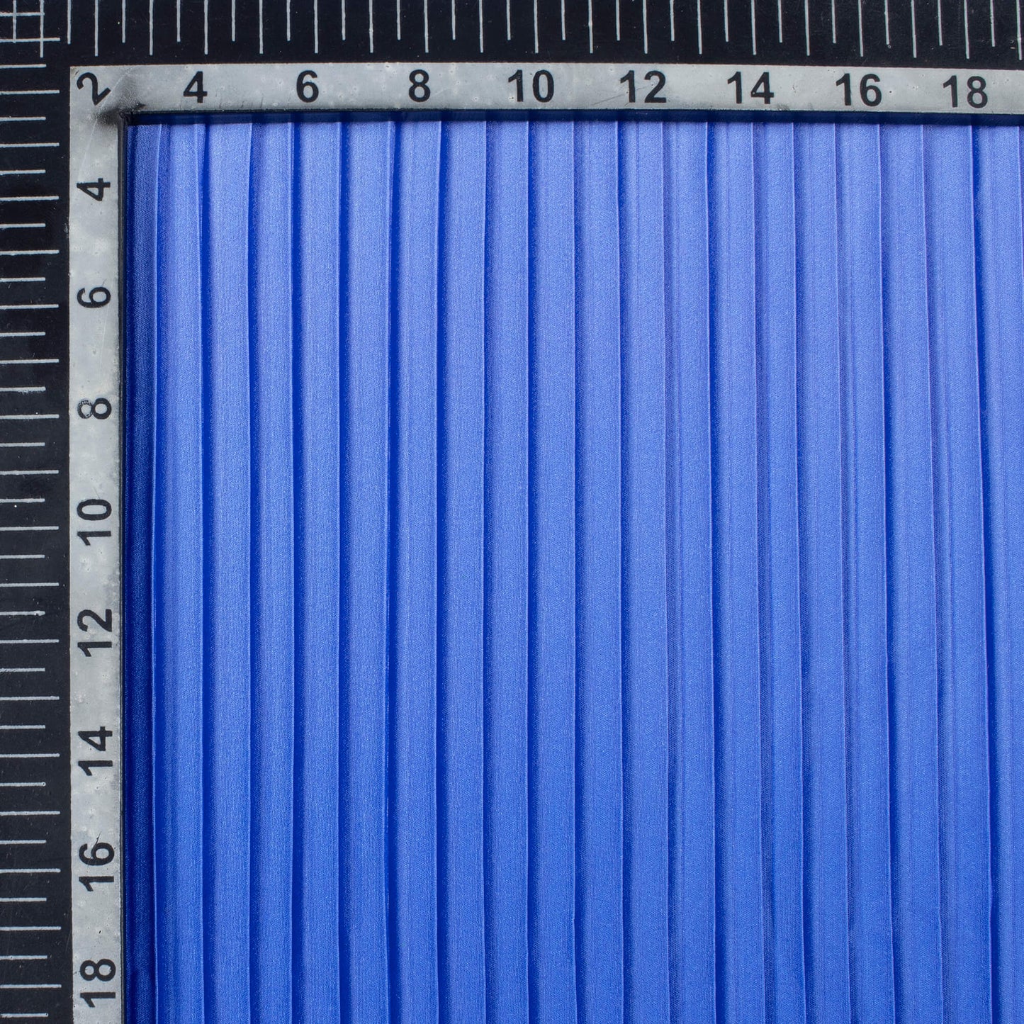 Royal Blue Ombre Pattern Digital Print Ultra Premium Butter Crepe Pleated Fabric