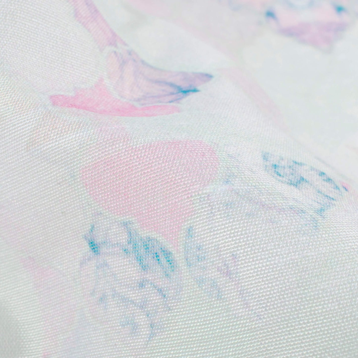 Pastel Green And Taffy Pink Geometric Pattern Digital Print Chanderi Fabric