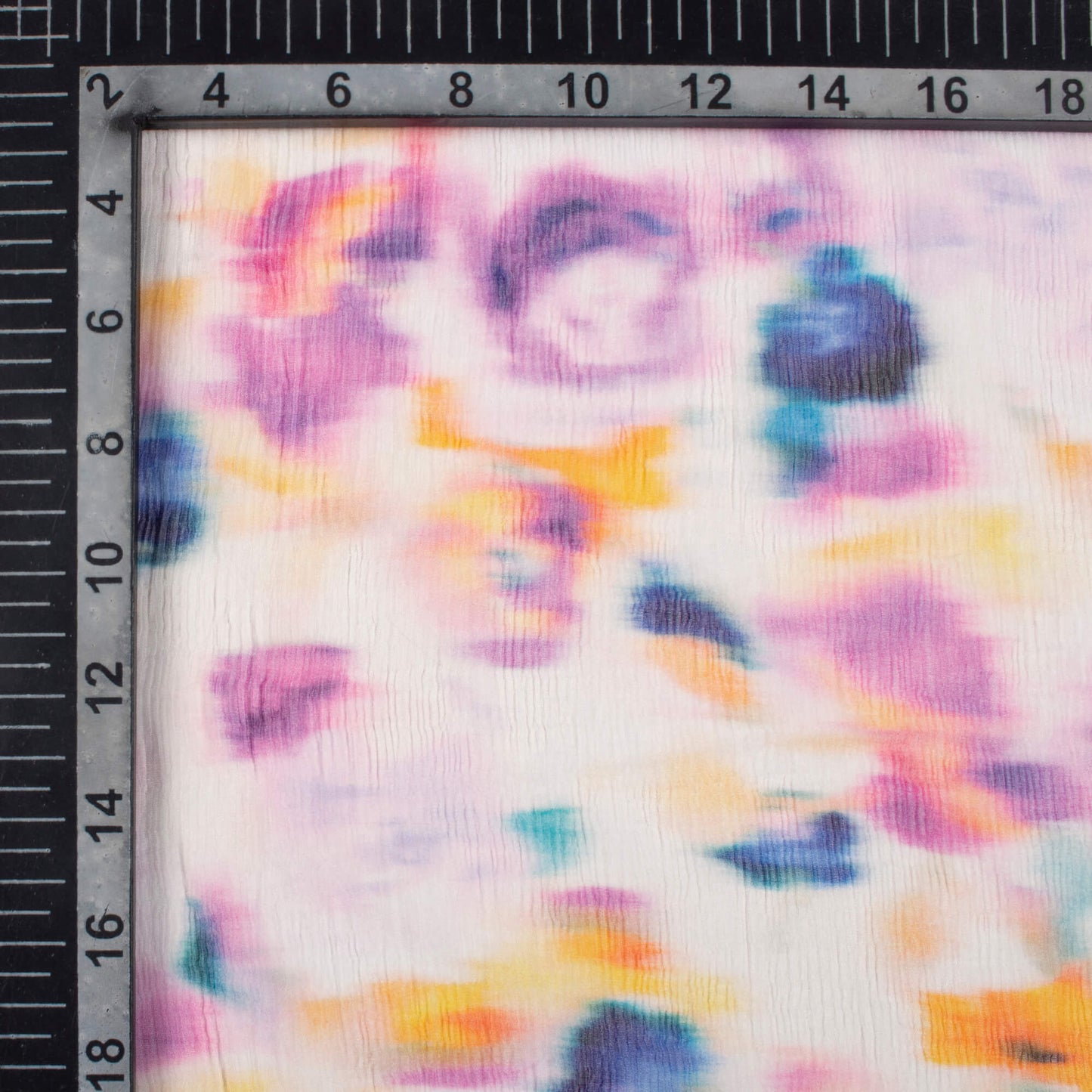 Mauve Purple And White Abstract Pattern Digital Print Bemberg Chiffon Fabric