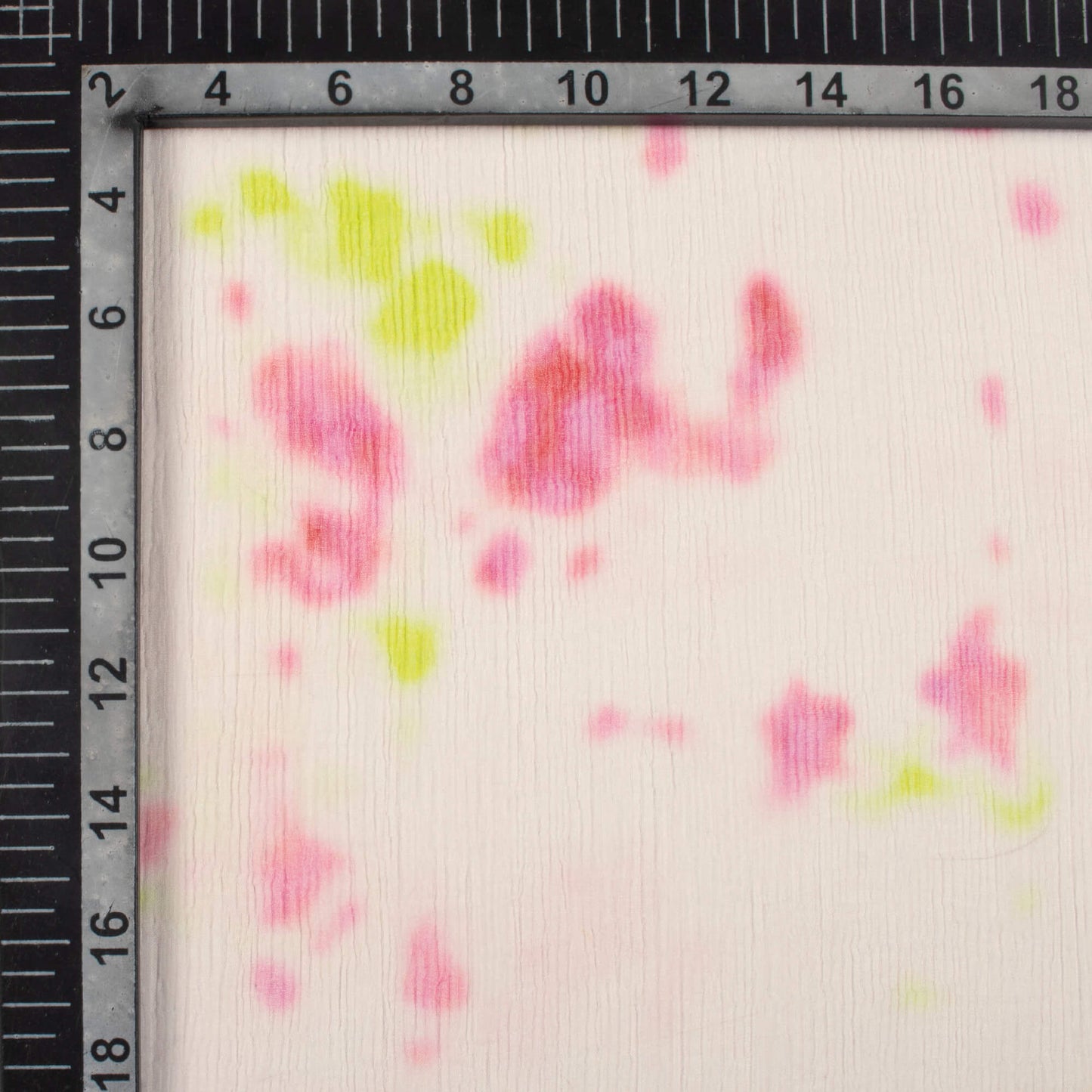 Oat Beige And Pink Tye And Dye Pattern Digital Print Bemberg Chiffon Fabric