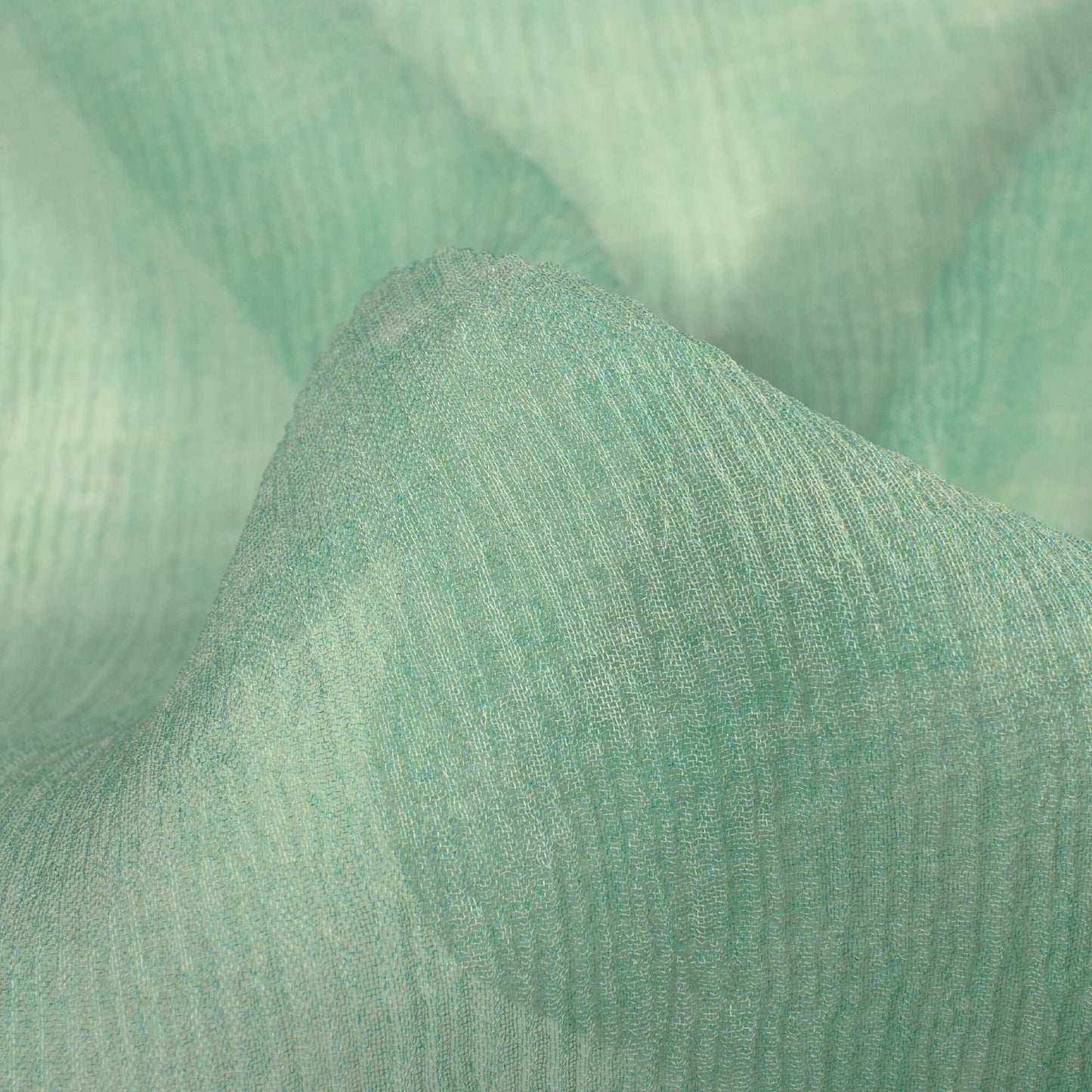 Mint Green Texture Pattern Digital Print Bemberg Chiffon Fabric