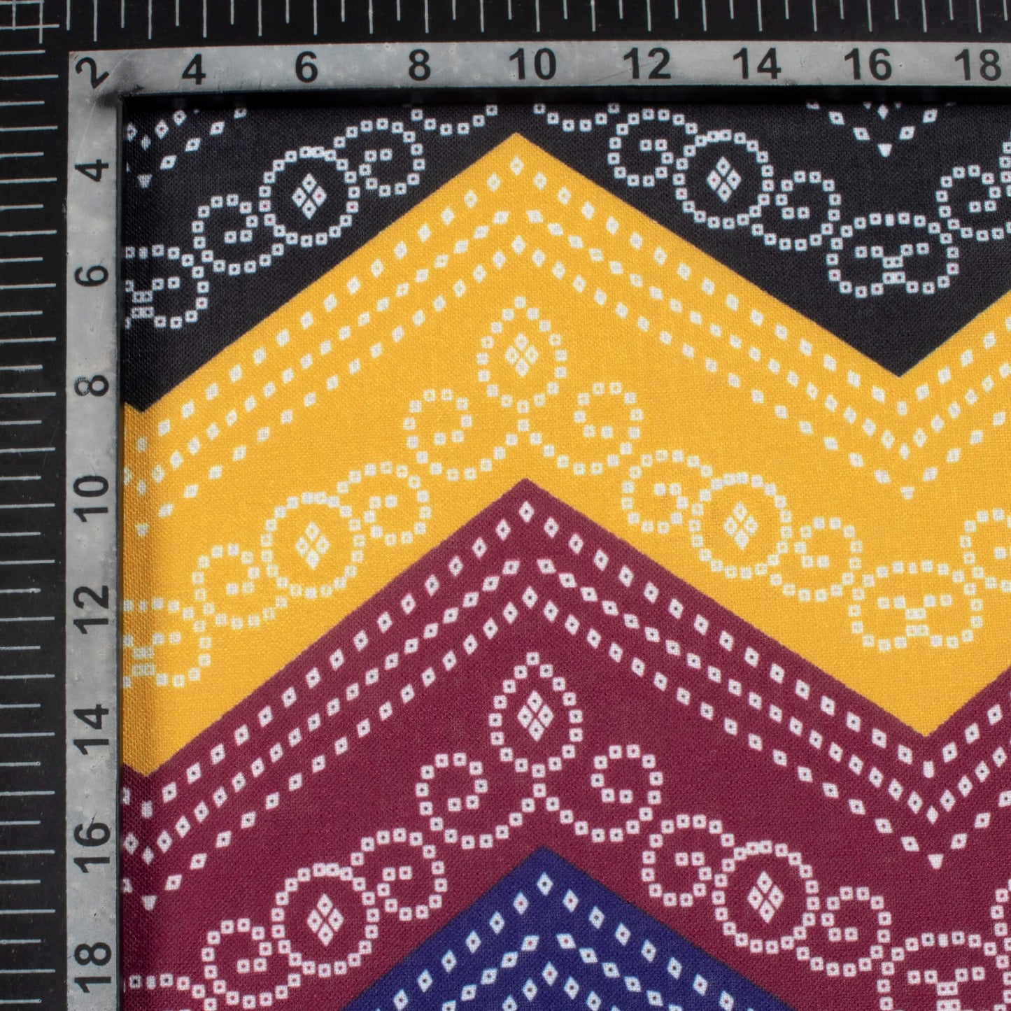 Sangria Purple And Black Bandhanii Pattern Digital Print Linen Textured Fabric (Width 56 Inches)