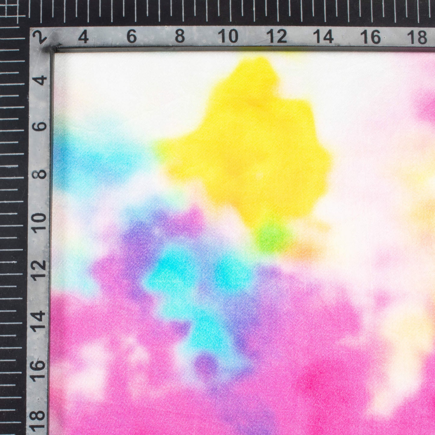 Multi-Color Tye And Dye Pattern Digital Print Viscose Gaji Silk Fabric