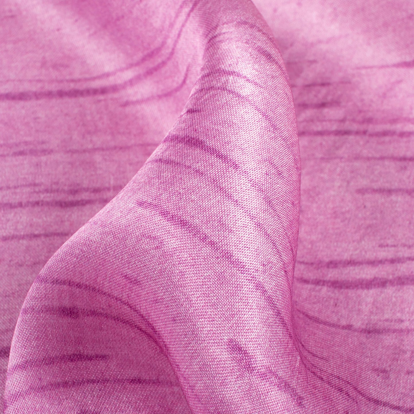 Rose Pink Texture Pattern Digital Print Viscose Gaji Silk Fabric