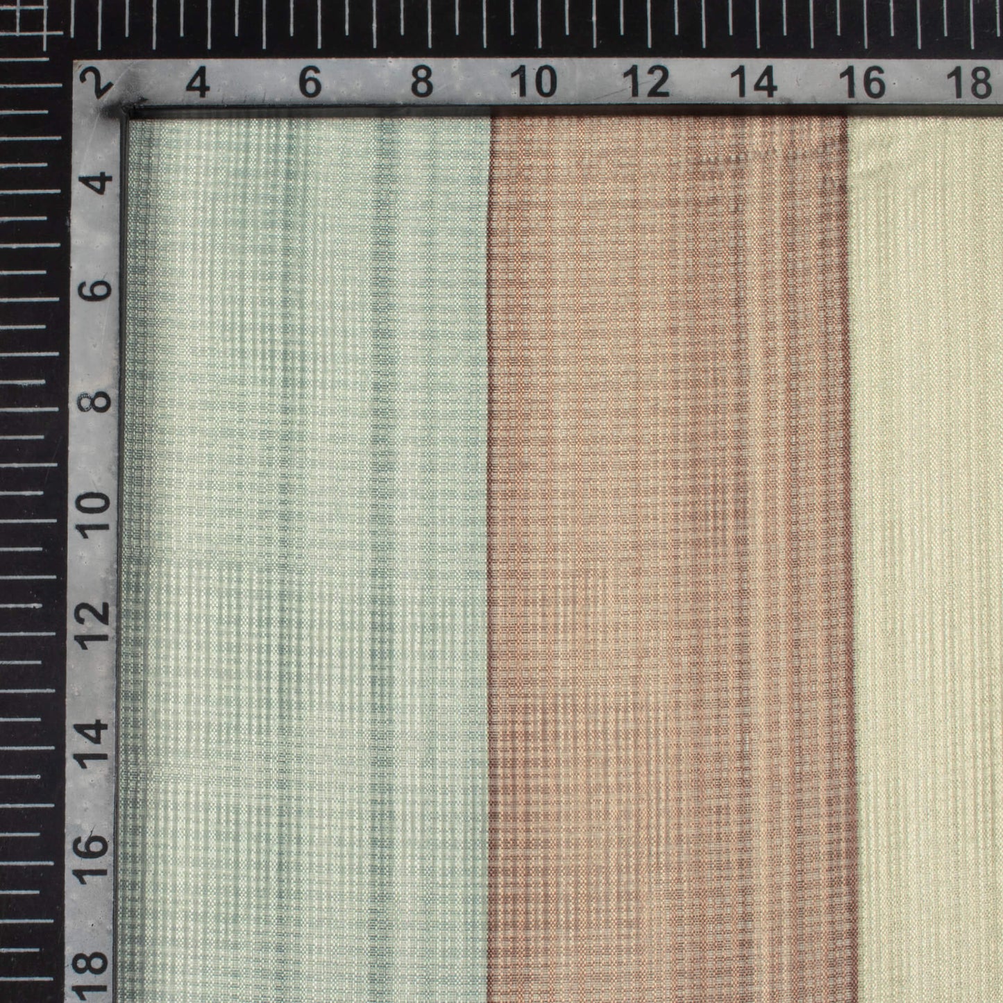 Multi-Color Stripes Pattern Digital Print Kota Doria Fabric