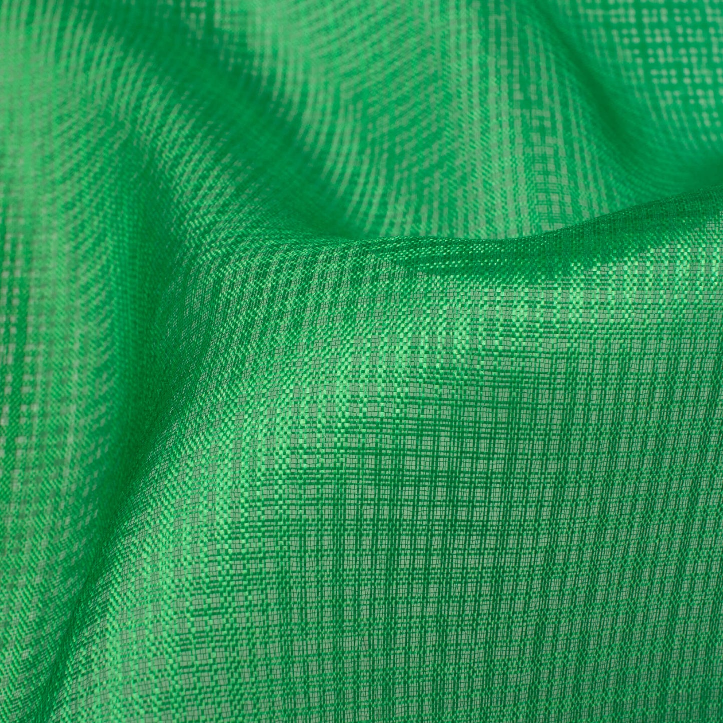 Jade Green Ombre Pattern Digital Print Kota Doria Fabric