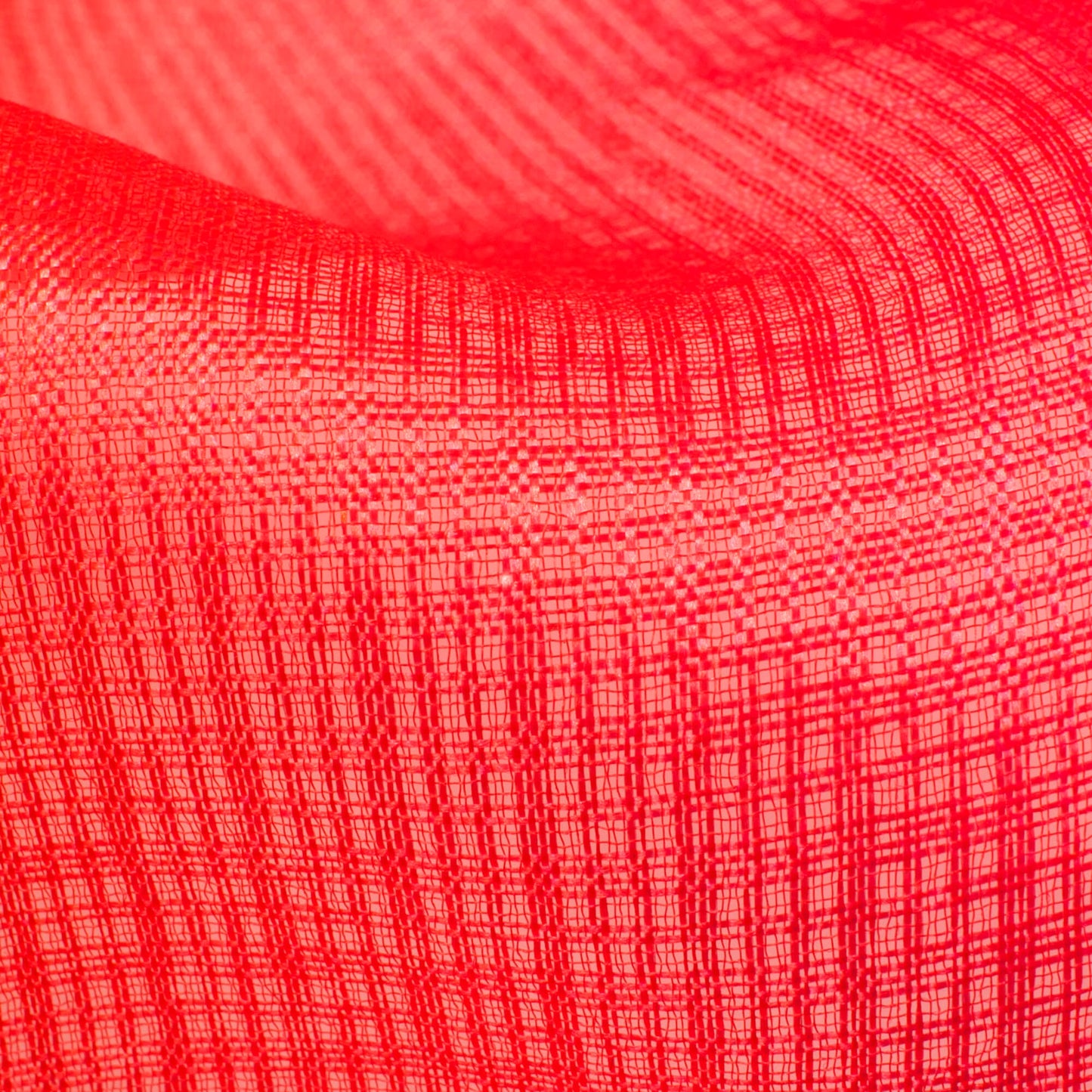 Creamy Pink And Royal Orange Ombre Pattern Digital Print Kota Doria Fabric