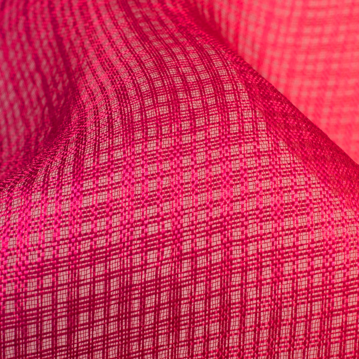 Orange And Blue Ombre Pattern Digital Print Kota Doria Fabric
