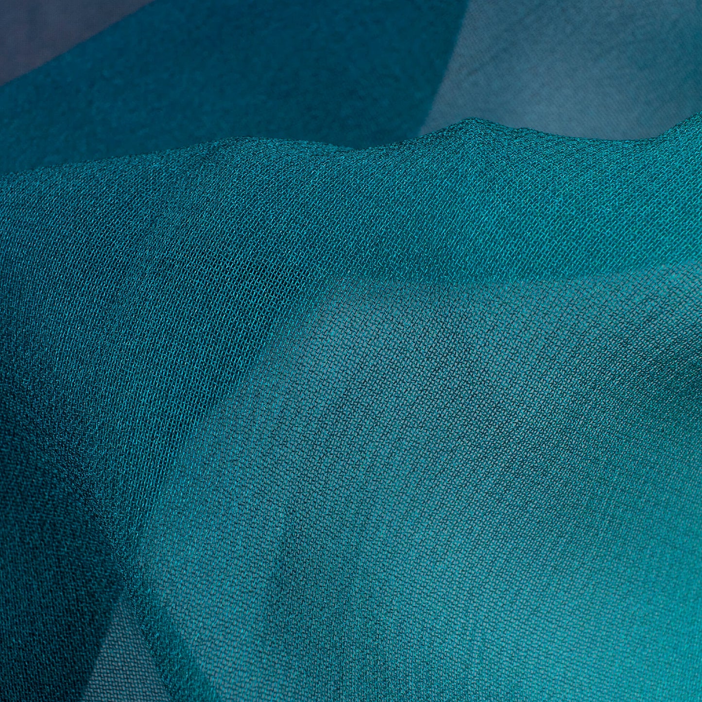 Navy Blue And Turquoise Ombre Pattern Digital Print Pure Georgette Fabric