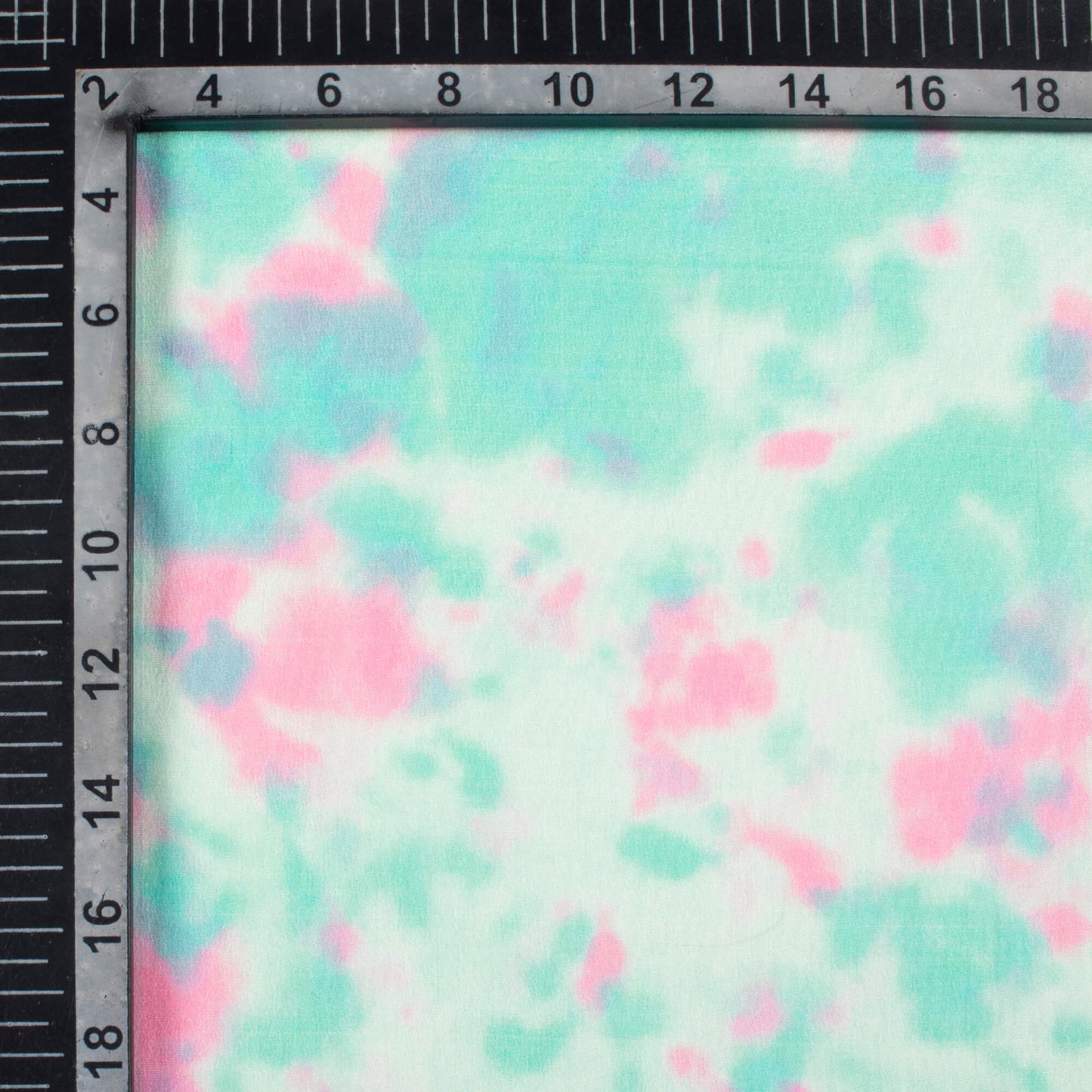 Tiffany Blue and Pink Tie & Dye Pattern Digital Print Viscose Natural Crepe Fabric
