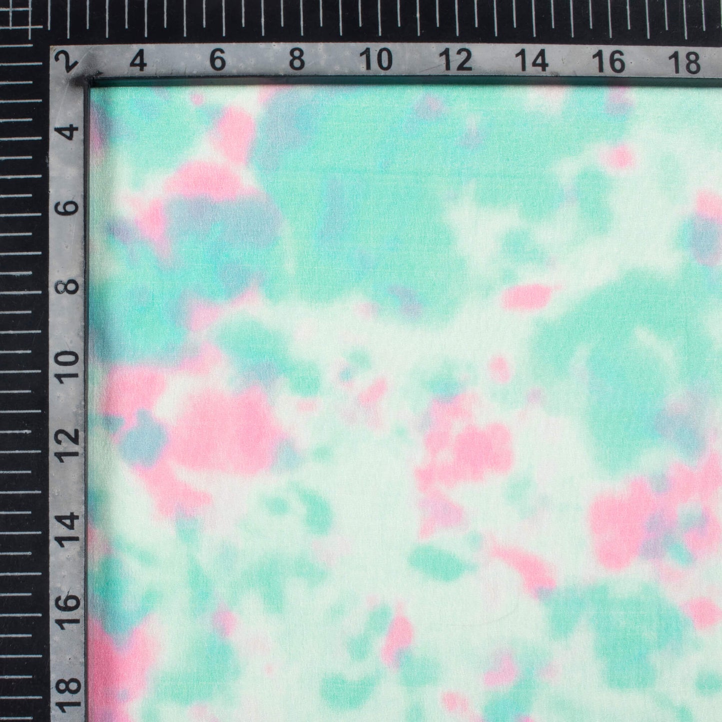 Tiffany Blue and Pink Tye And Dye Pattern Digital Print Viscose Natural Crepe Fabric