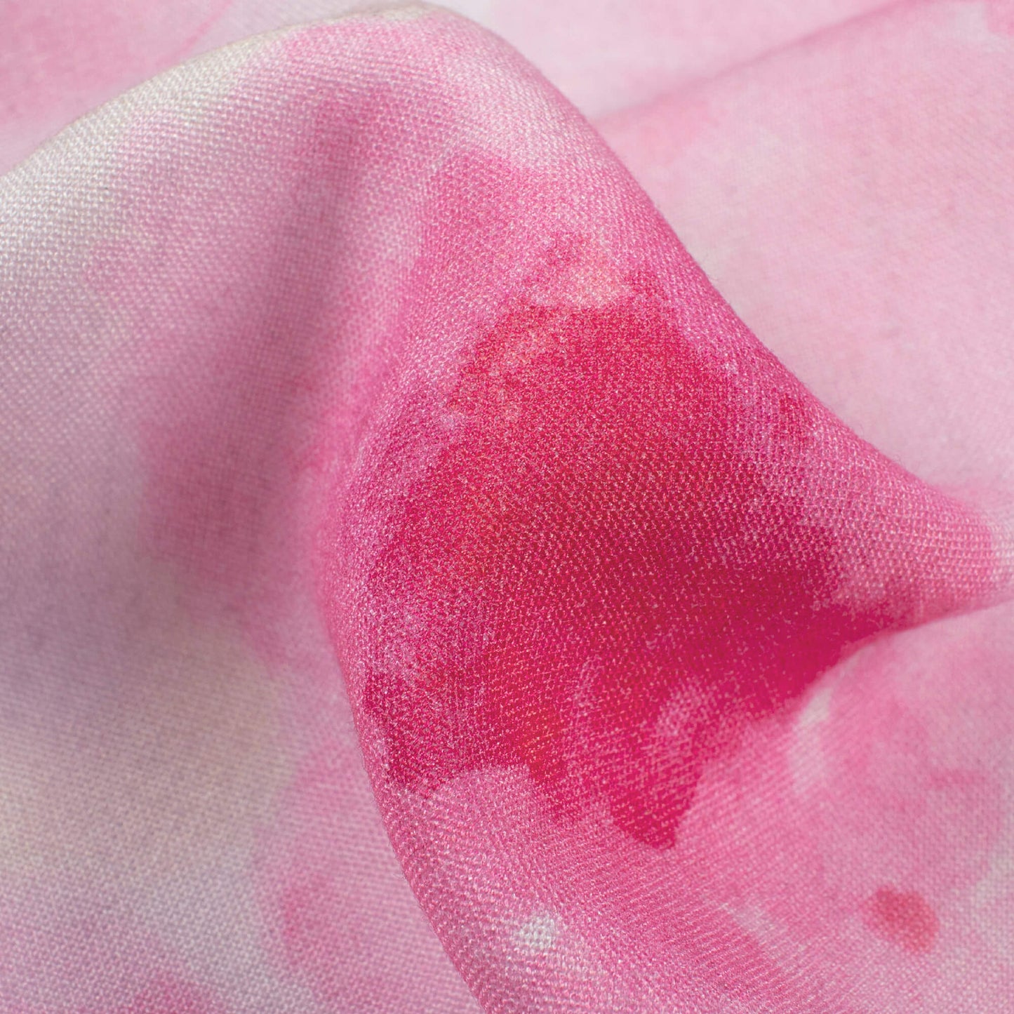 Magenta Pink And White Shiiborii Pattern Digital Print Viscose Rayon Fabric (Width 58 Inches)