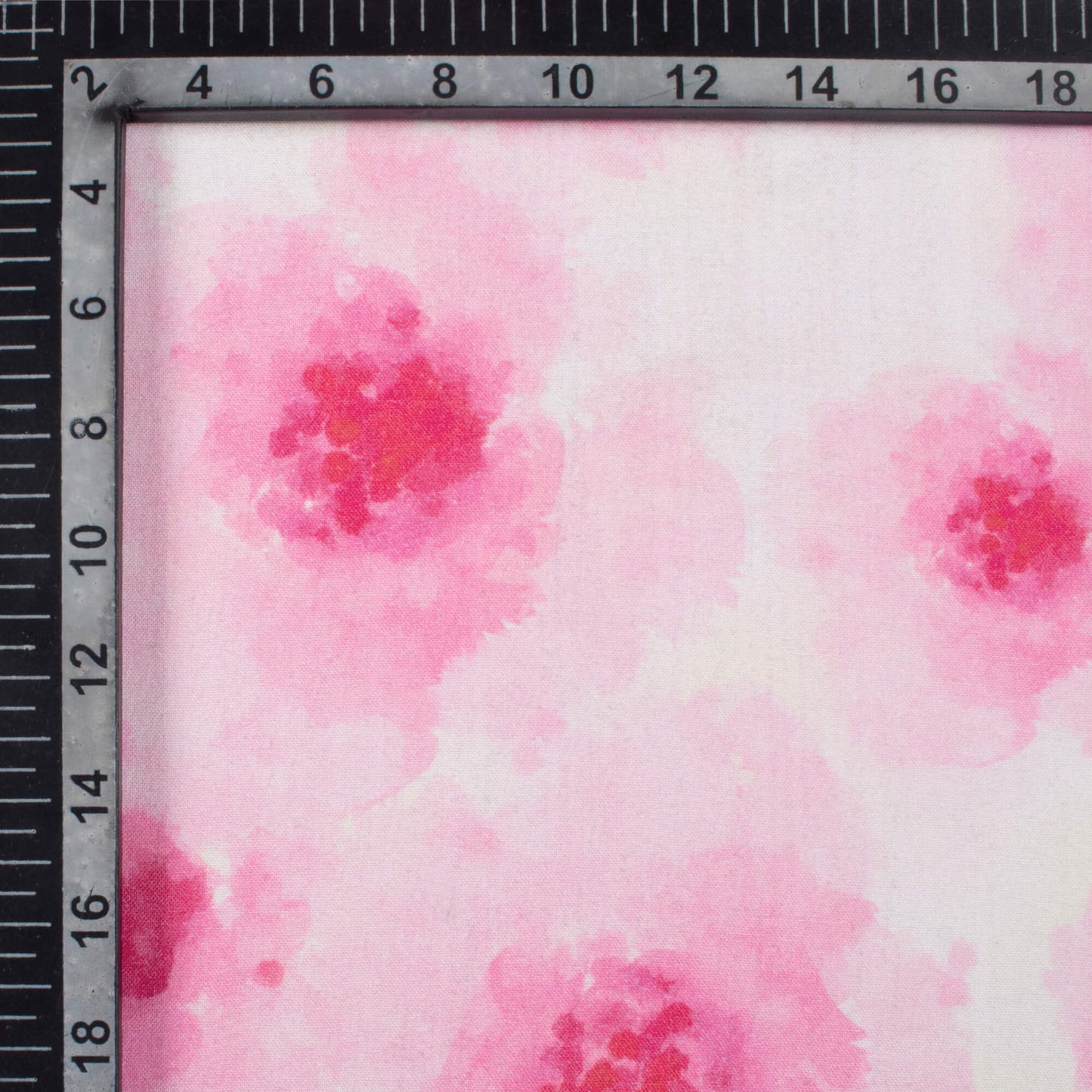 Magenta Pink And White Shiiborii Pattern Digital Print Viscose Rayon Fabric (Width 58 Inches)