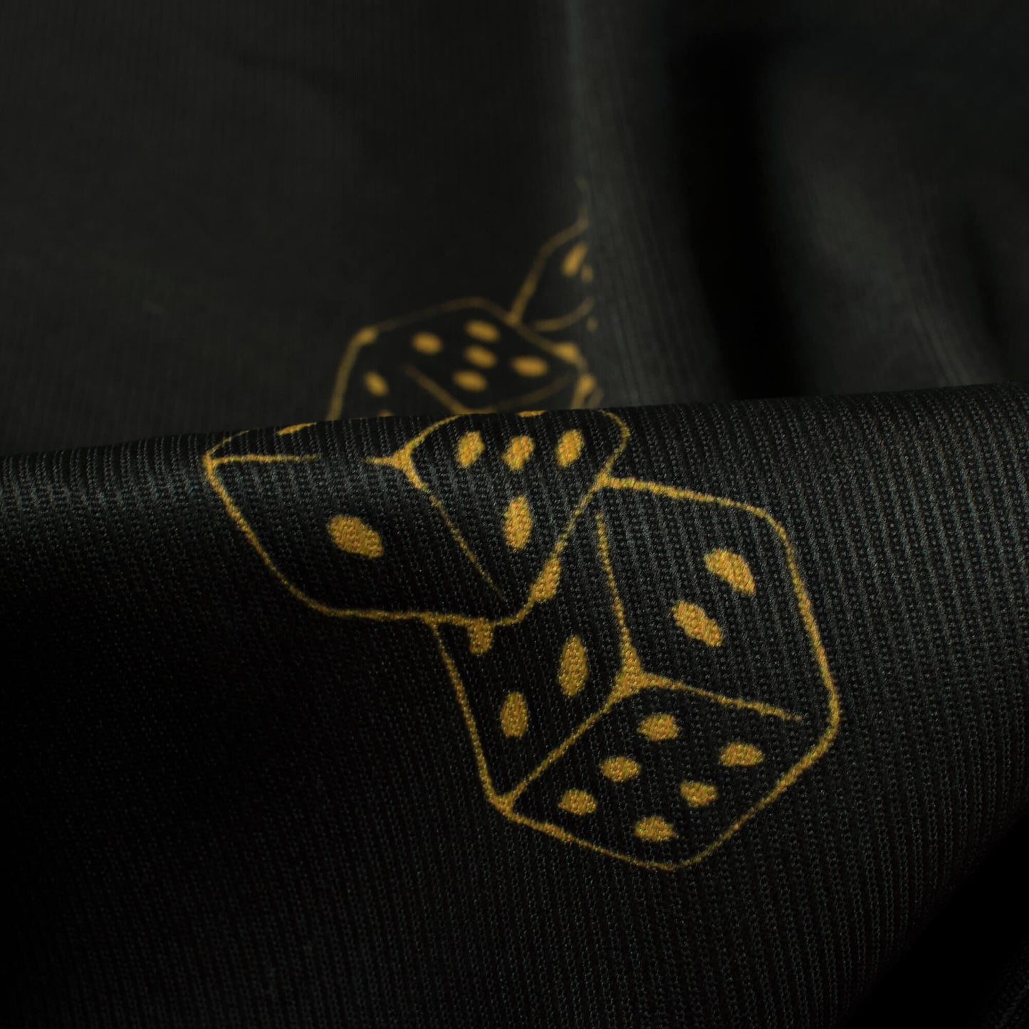 Dark Brown And Royal Yellow Abstract Pattern Digital Print Twill Fabric (Width 56 Inches)