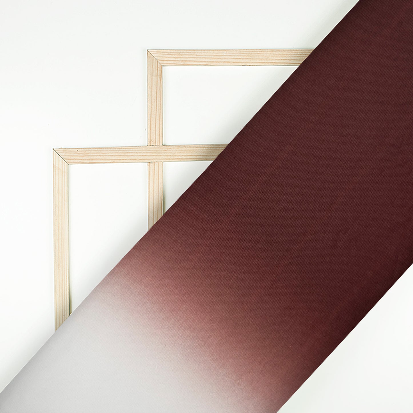 Pecan Brown And White Ombre Pattern Digital Print Twill Fabric (Width 56 Inches)