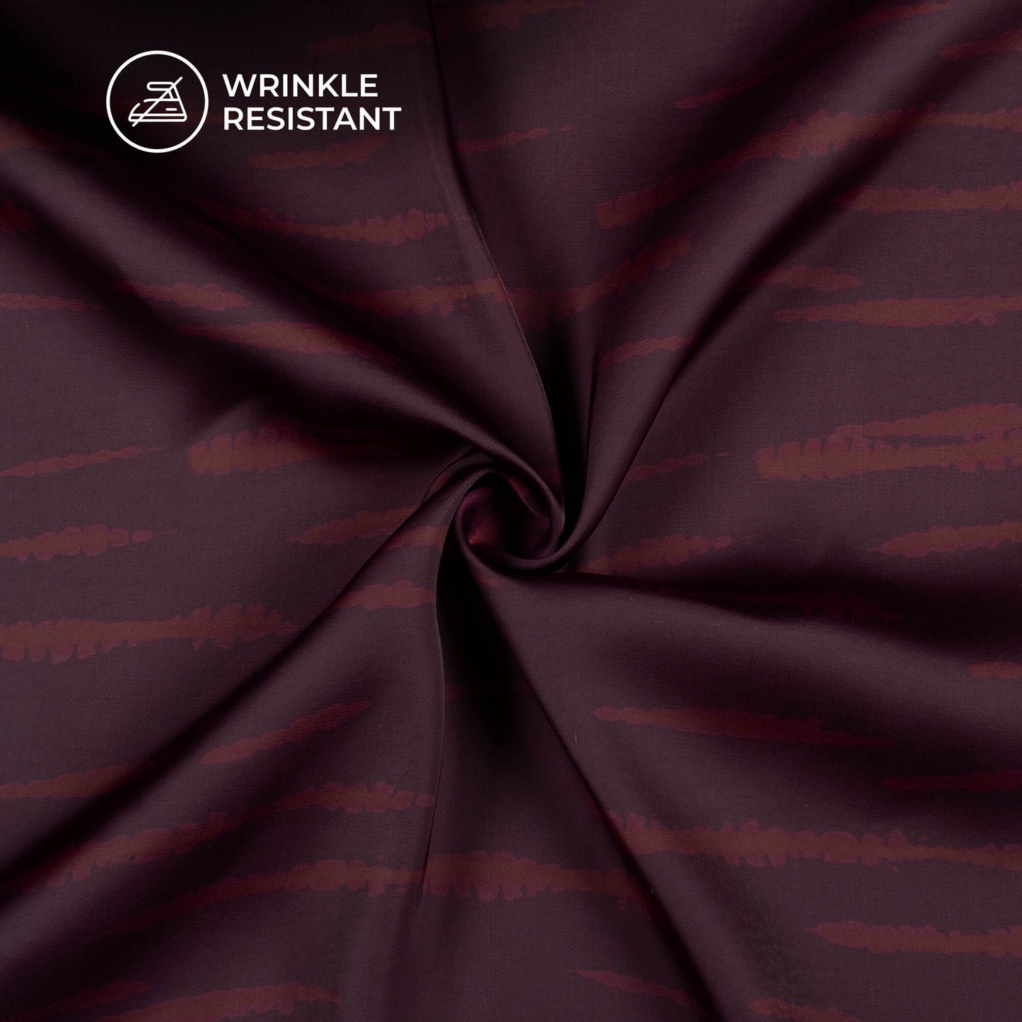 Wine Purple Shiiborii Digital Print Imported Satin Fabric